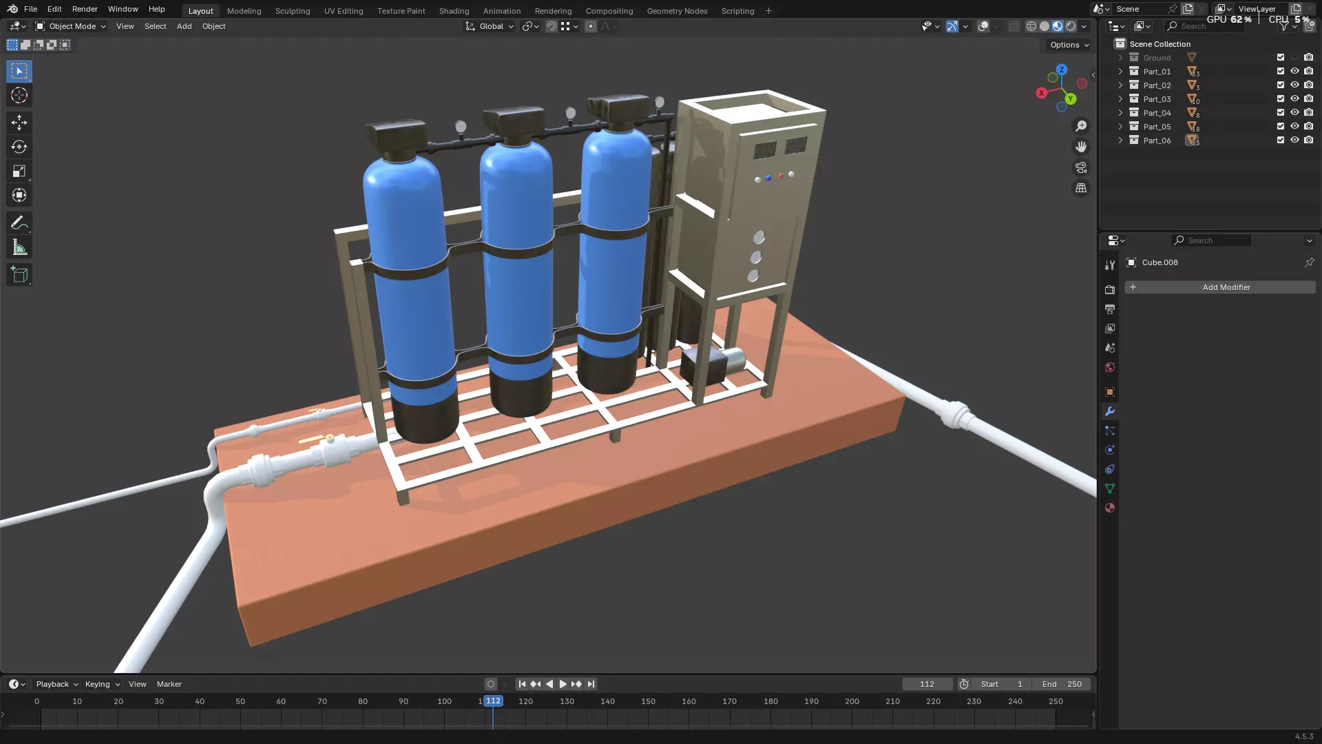 Rainwater Harvesting System on Poultry Farm 3D model_64