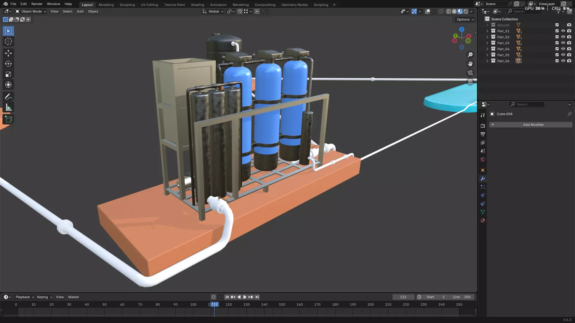 Rainwater Harvesting System on Poultry Farm 3D model_67