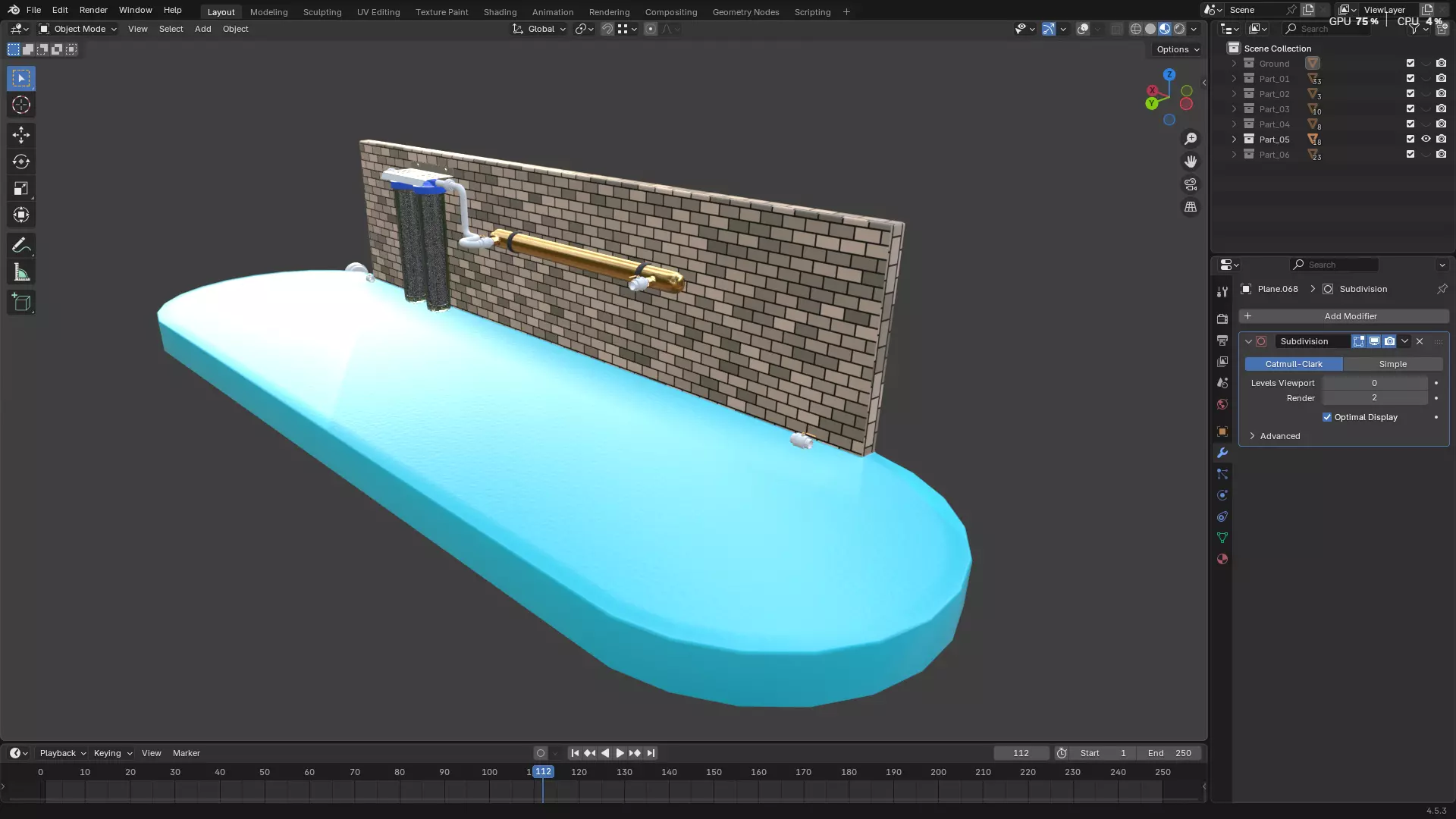 Rainwater Harvesting System on Poultry Farm 3D model_57
