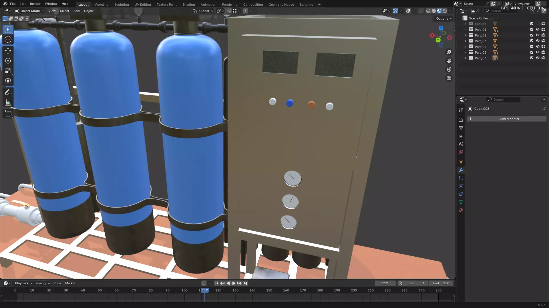 Rainwater Harvesting System on Poultry Farm 3D model_68