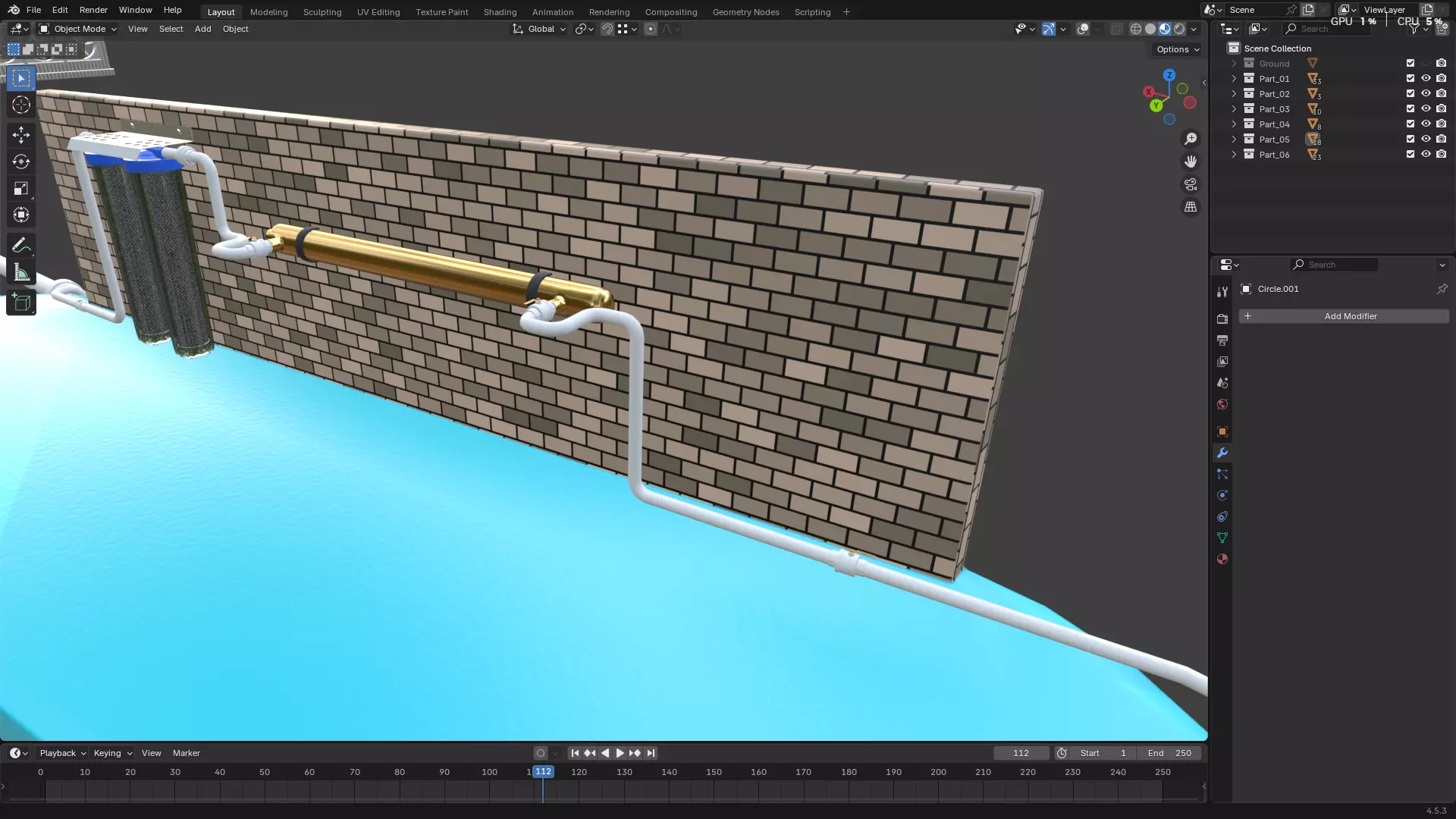 Rainwater Harvesting System on Poultry Farm 3D model_63