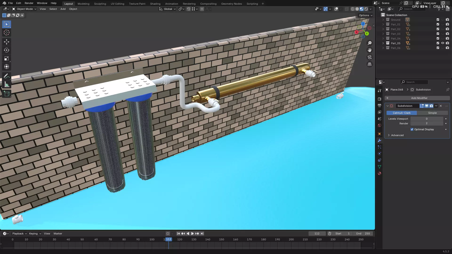 Rainwater Harvesting System on Poultry Farm 3D model_59