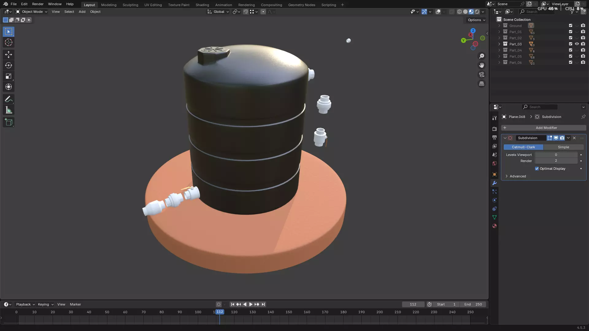 Rainwater Harvesting System on Poultry Farm 3D model_55