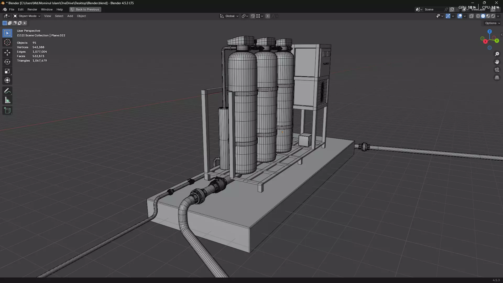 Rainwater Harvesting System on Poultry Farm 3D model_81