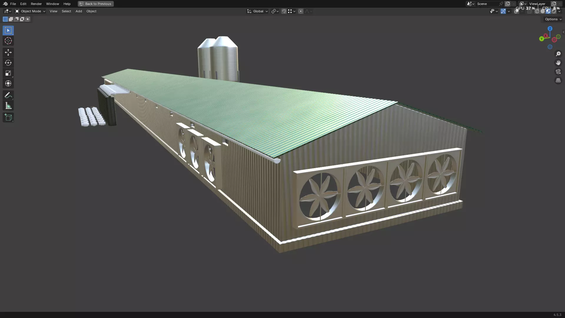 Rainwater Harvesting System on Poultry Farm 3D model_39