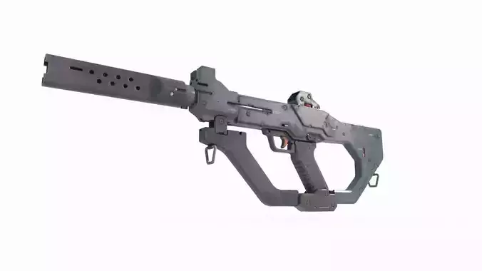 Future science fiction laser automatic rifle