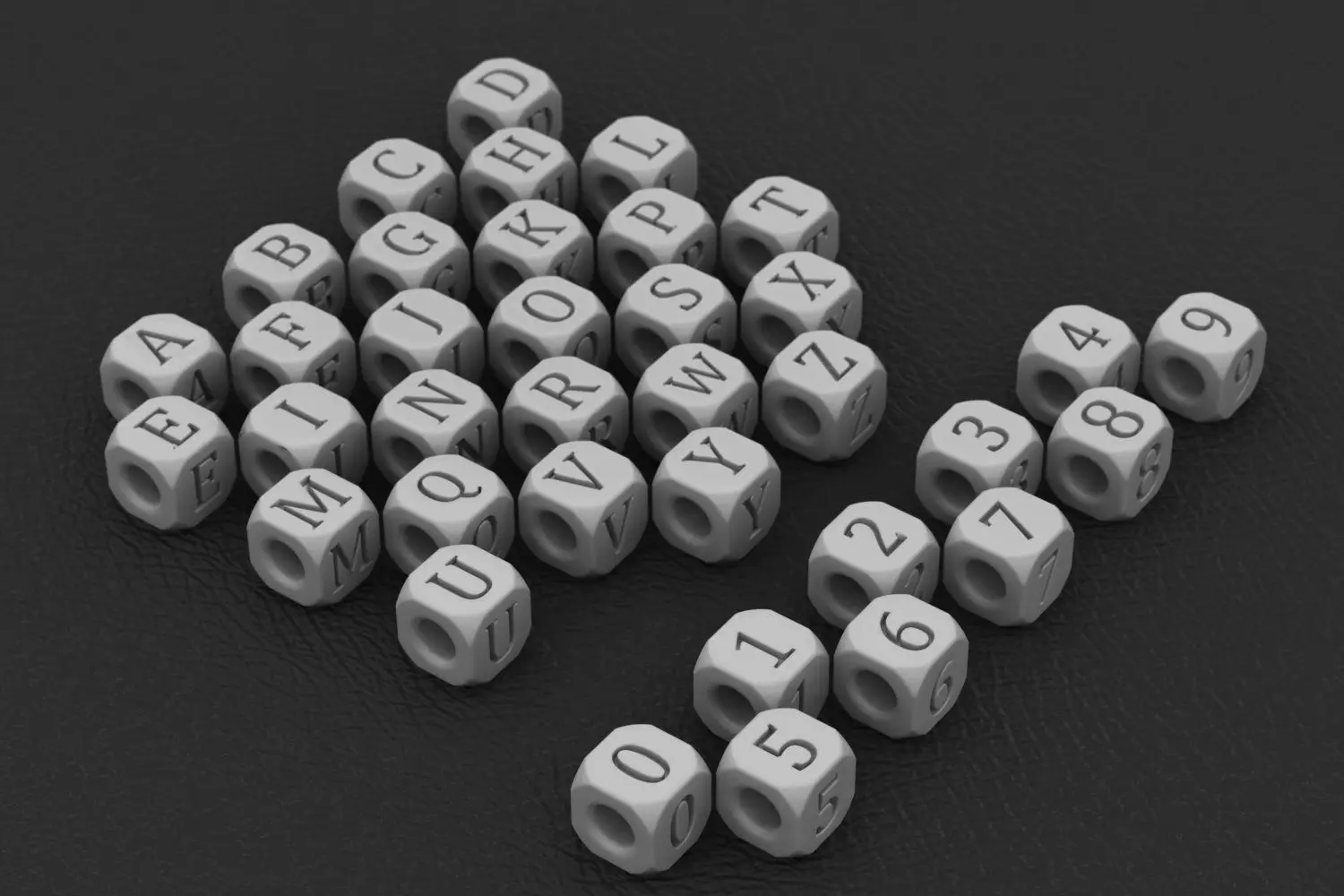 A to Z Charms 3D print model_1