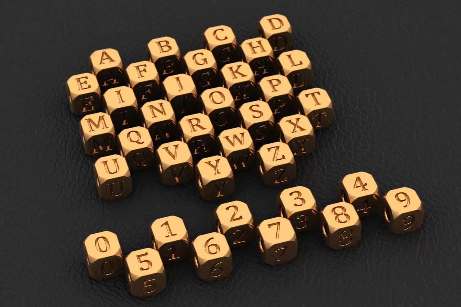 A to Z Charms 3D print model_0