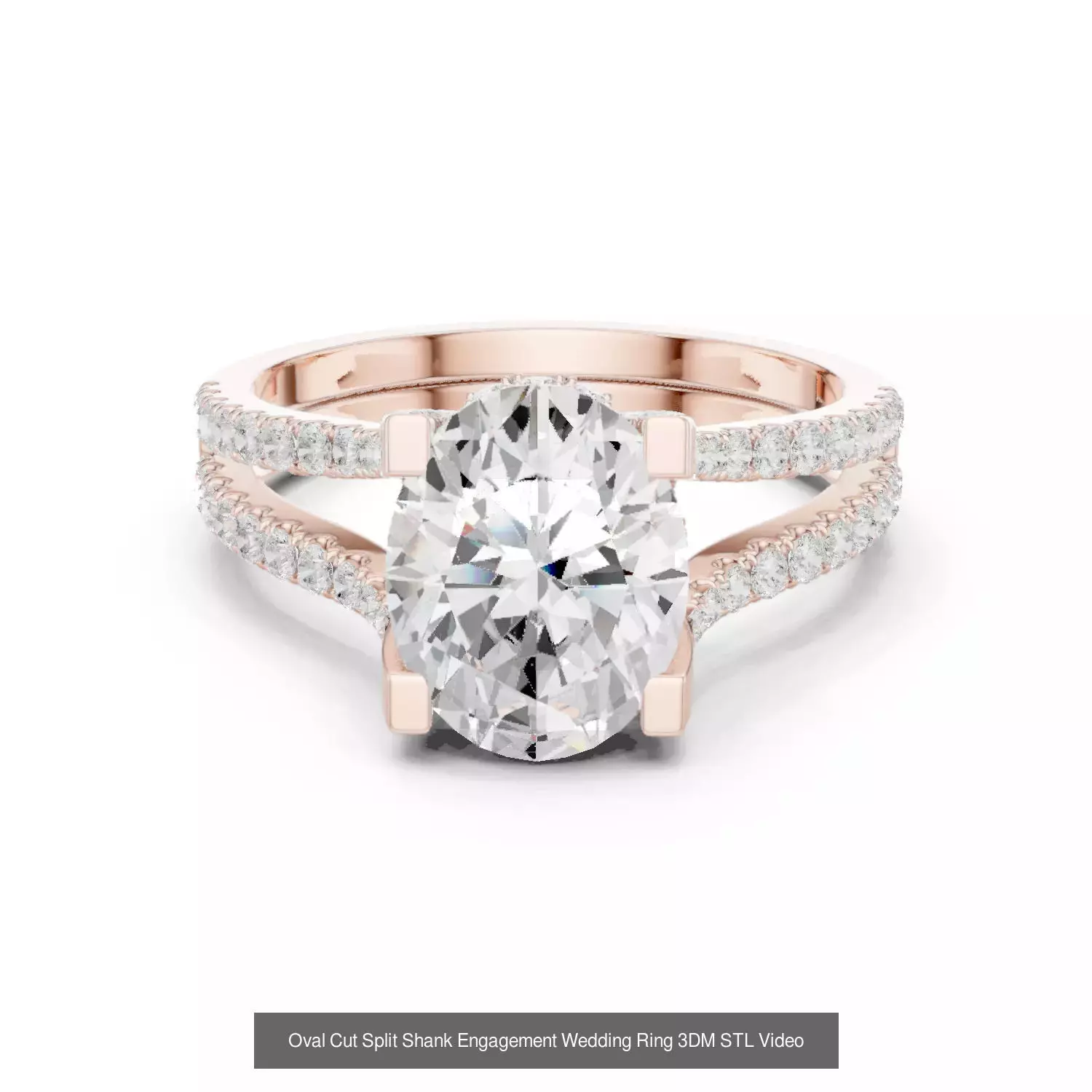 211 Oval Cut Diamond Rings 3DM STL OBJ FBX 3 Color Render Video 3D Model Collection_54