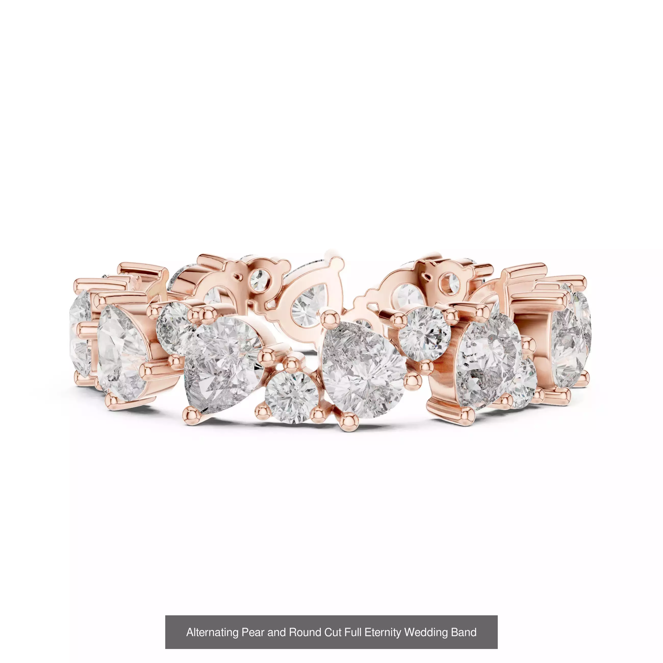 183 Pear Cut Diamond Ring 3DM STL OBJ FBX 3 Color Render Video 3D Model Collection_114