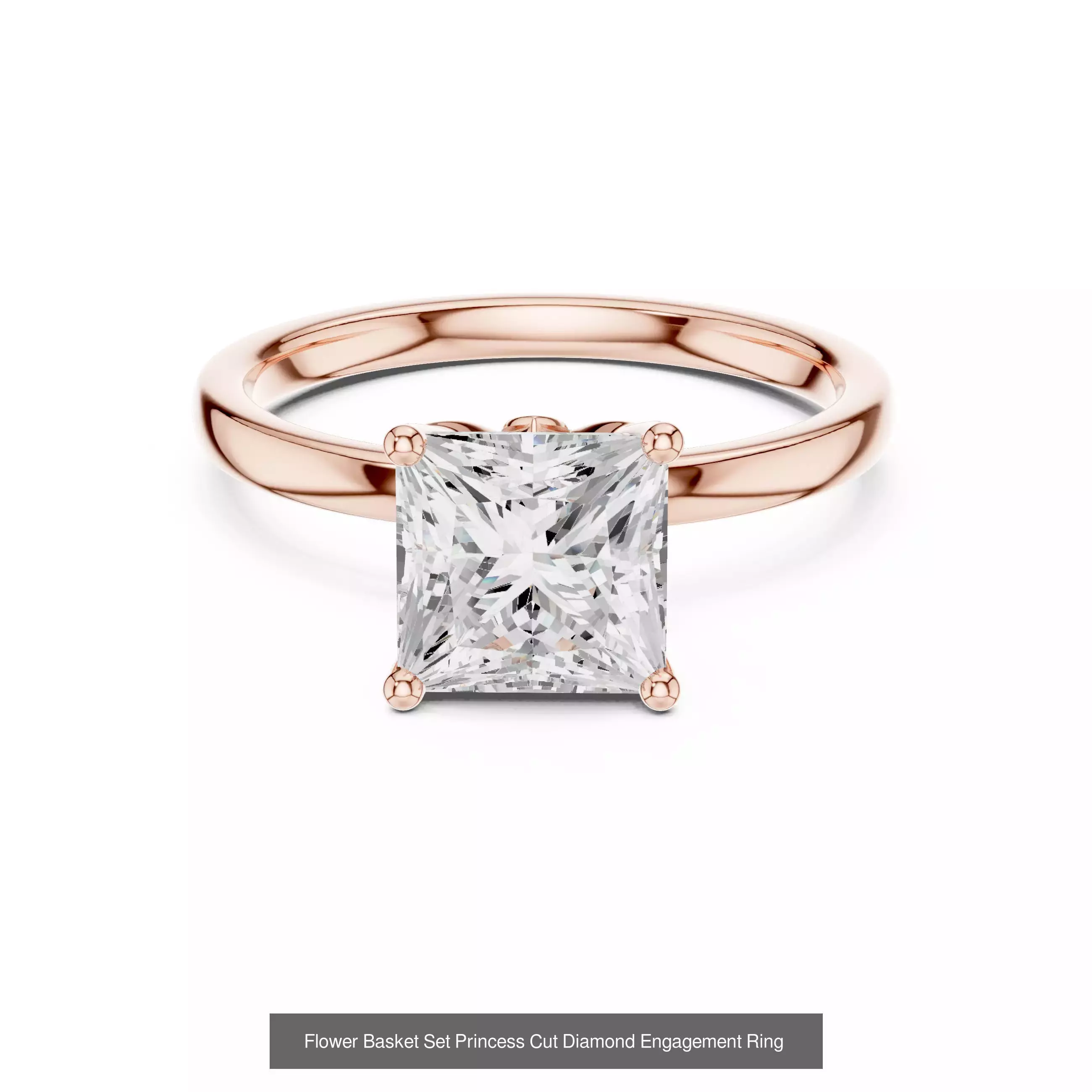 179 Princess Diamond Rings 3DM STL OBJ FBX 3 Color Render Video 3D Model Collection_166