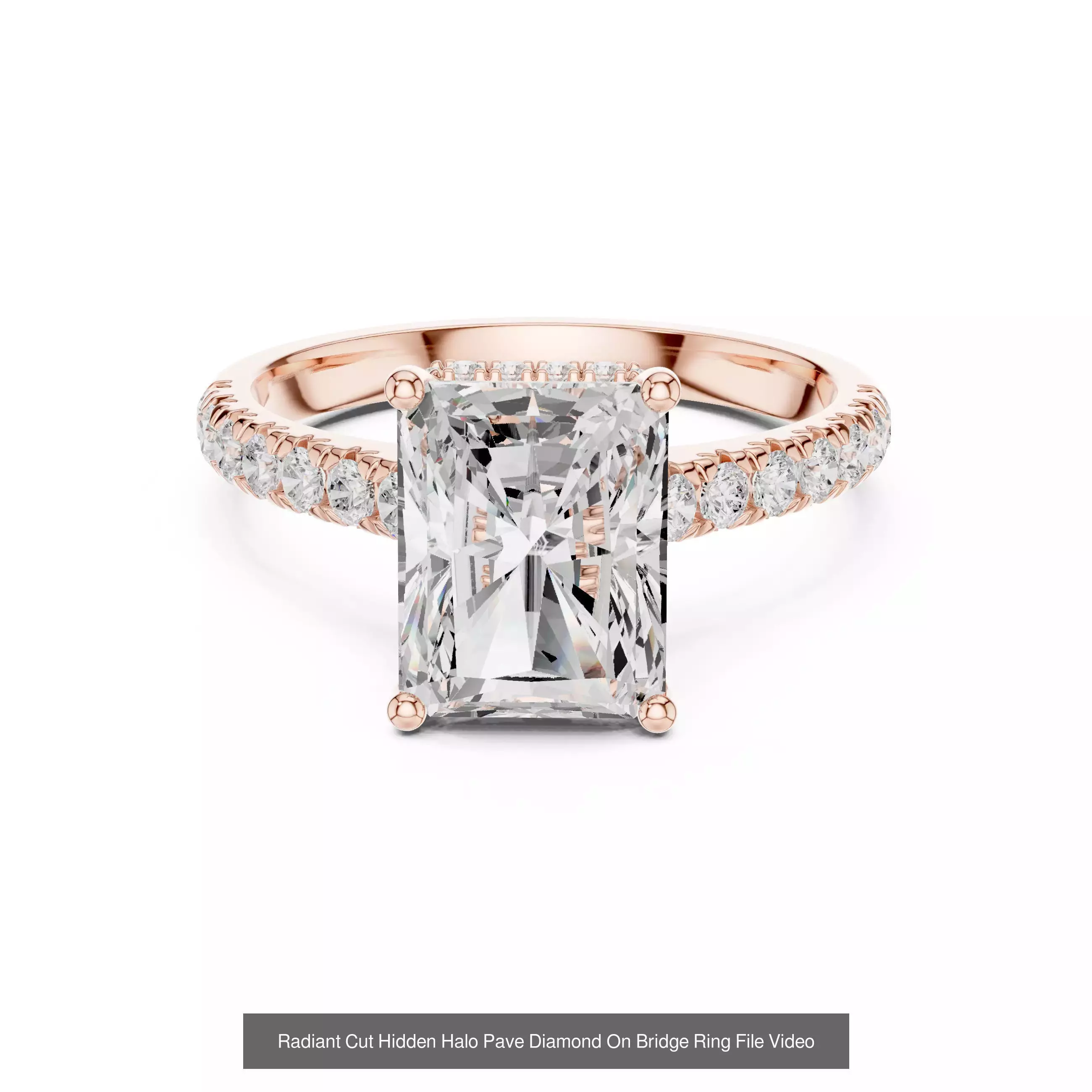 118 Radiant Diamond Rings 3DM STL OBJ FBX 3 Color Render Video 3D Model Collection_91