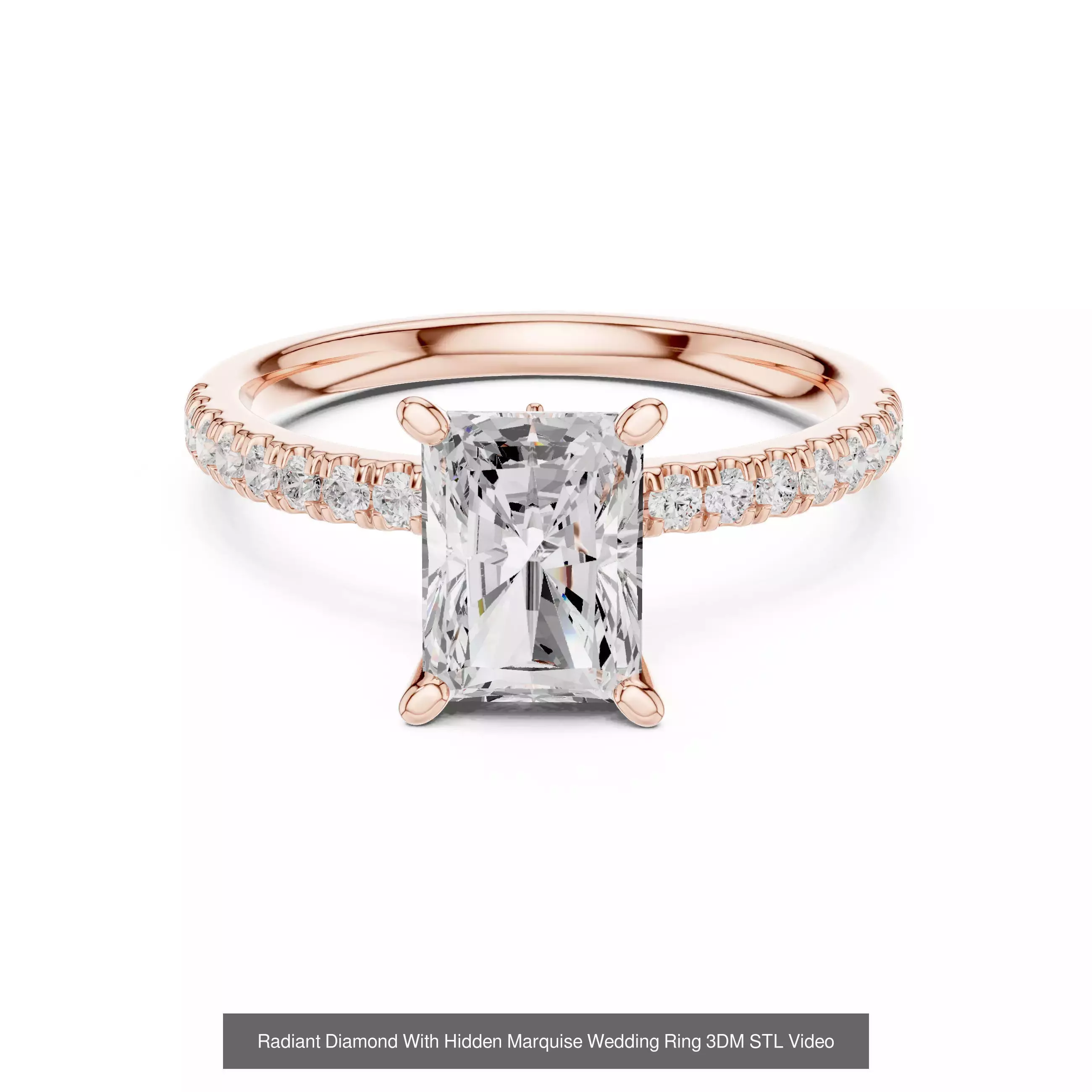 118 Radiant Diamond Rings 3DM STL OBJ FBX 3 Color Render Video 3D Model Collection_105