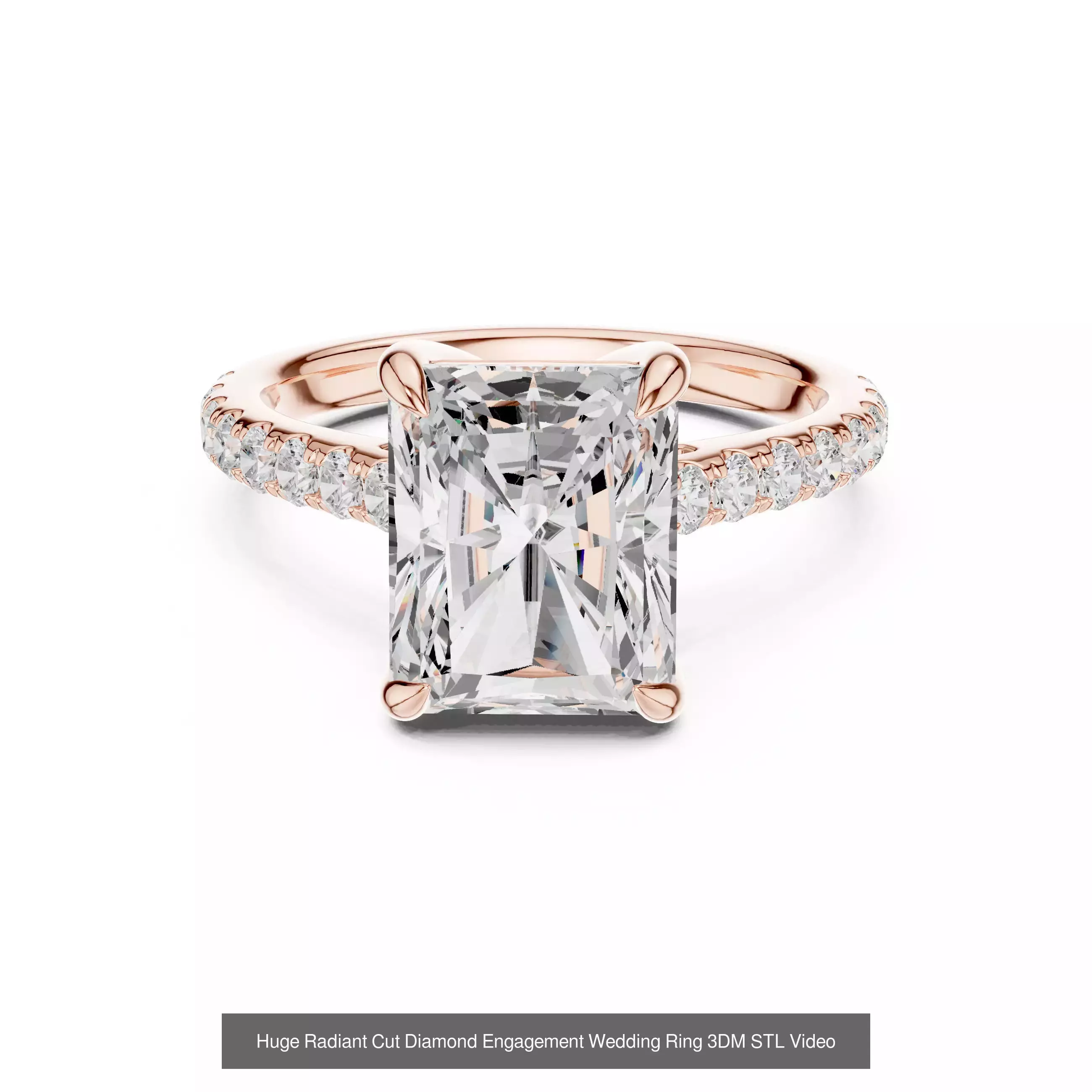 118 Radiant Diamond Rings 3DM STL OBJ FBX 3 Color Render Video 3D Model Collection_115