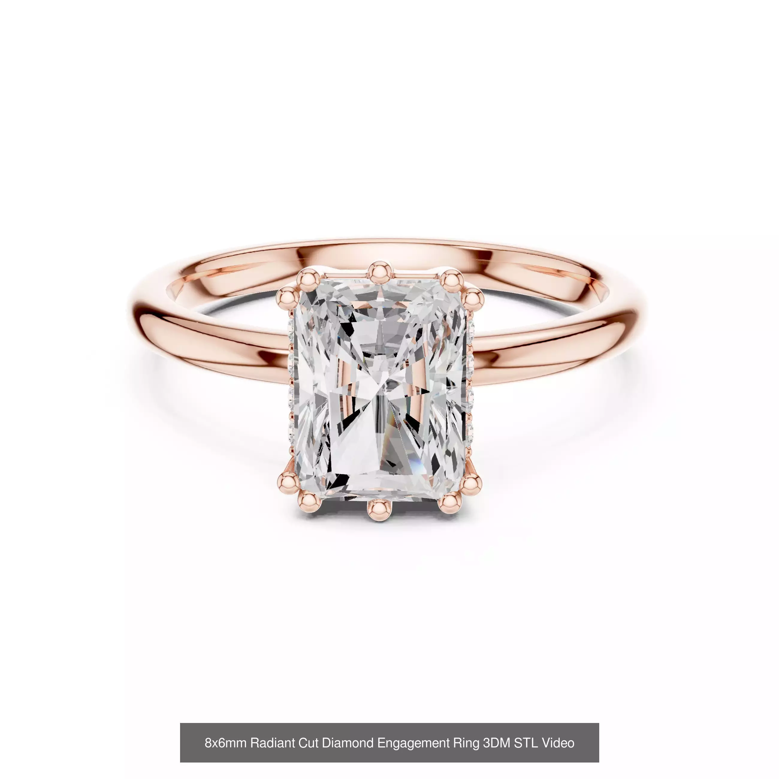 118 Radiant Diamond Rings 3DM STL OBJ FBX 3 Color Render Video 3D Model Collection_64