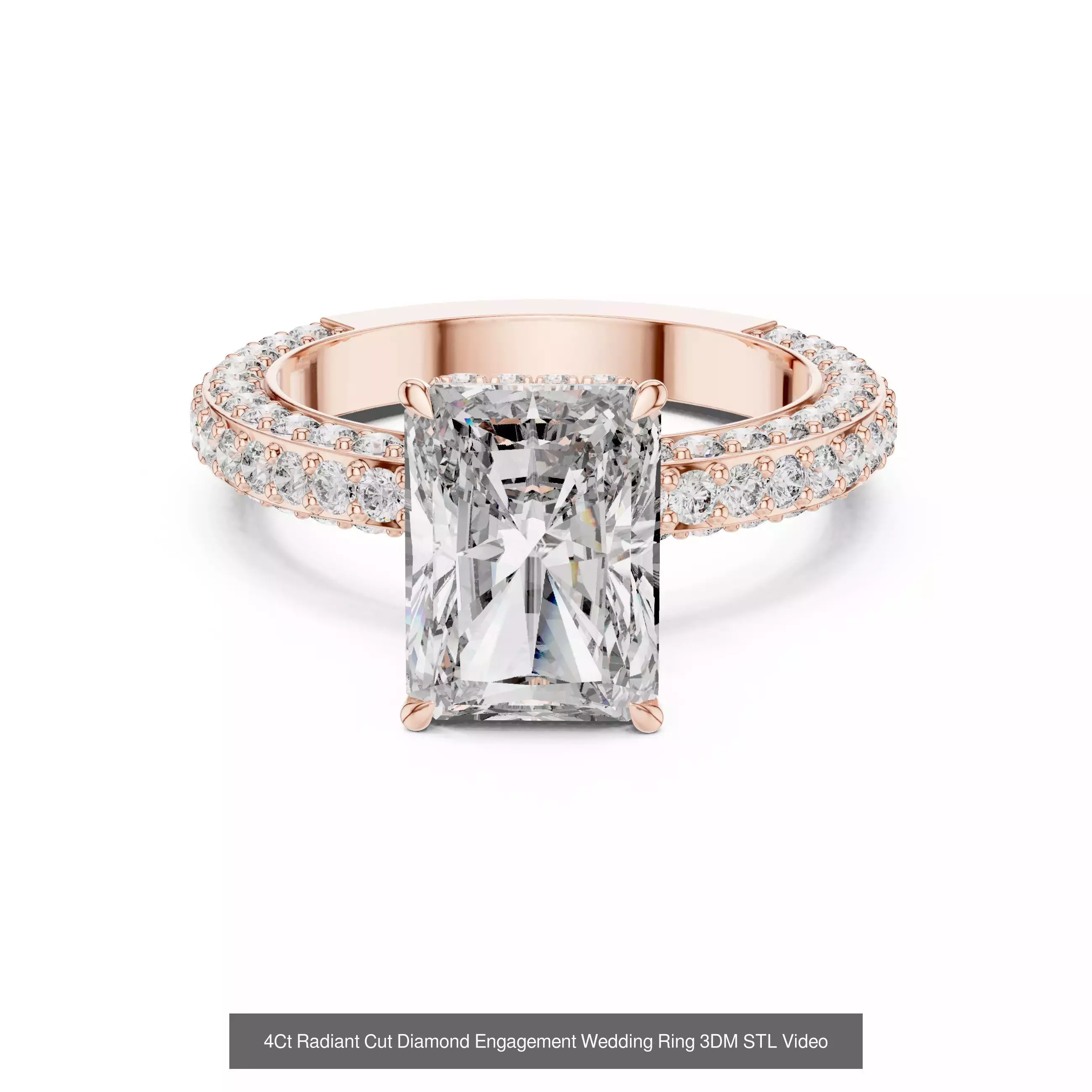 118 Radiant Diamond Rings 3DM STL OBJ FBX 3 Color Render Video 3D Model Collection_36