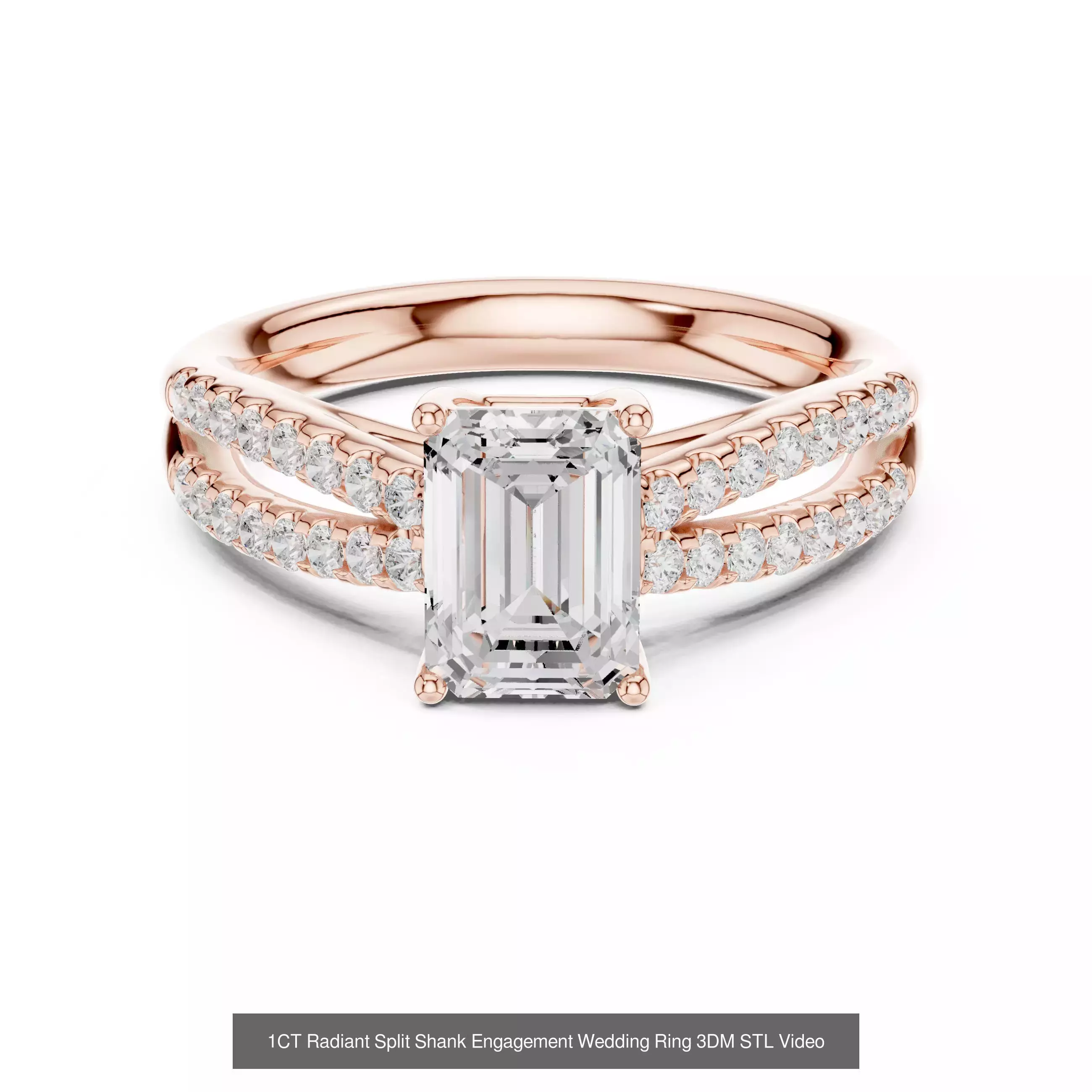 118 Radiant Diamond Rings 3DM STL OBJ FBX 3 Color Render Video 3D Model Collection_28