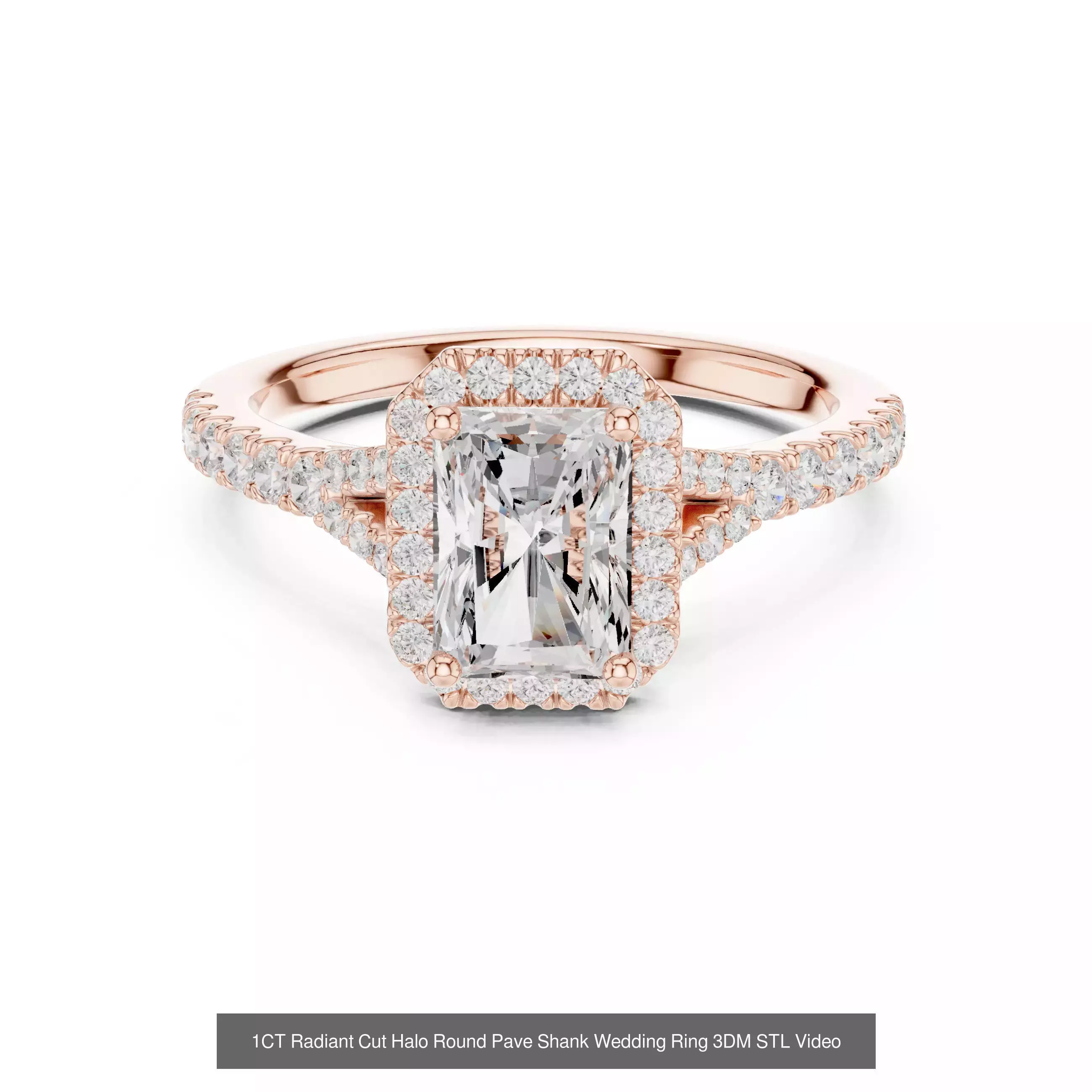 118 Radiant Diamond Rings 3DM STL OBJ FBX 3 Color Render Video 3D Model Collection_99