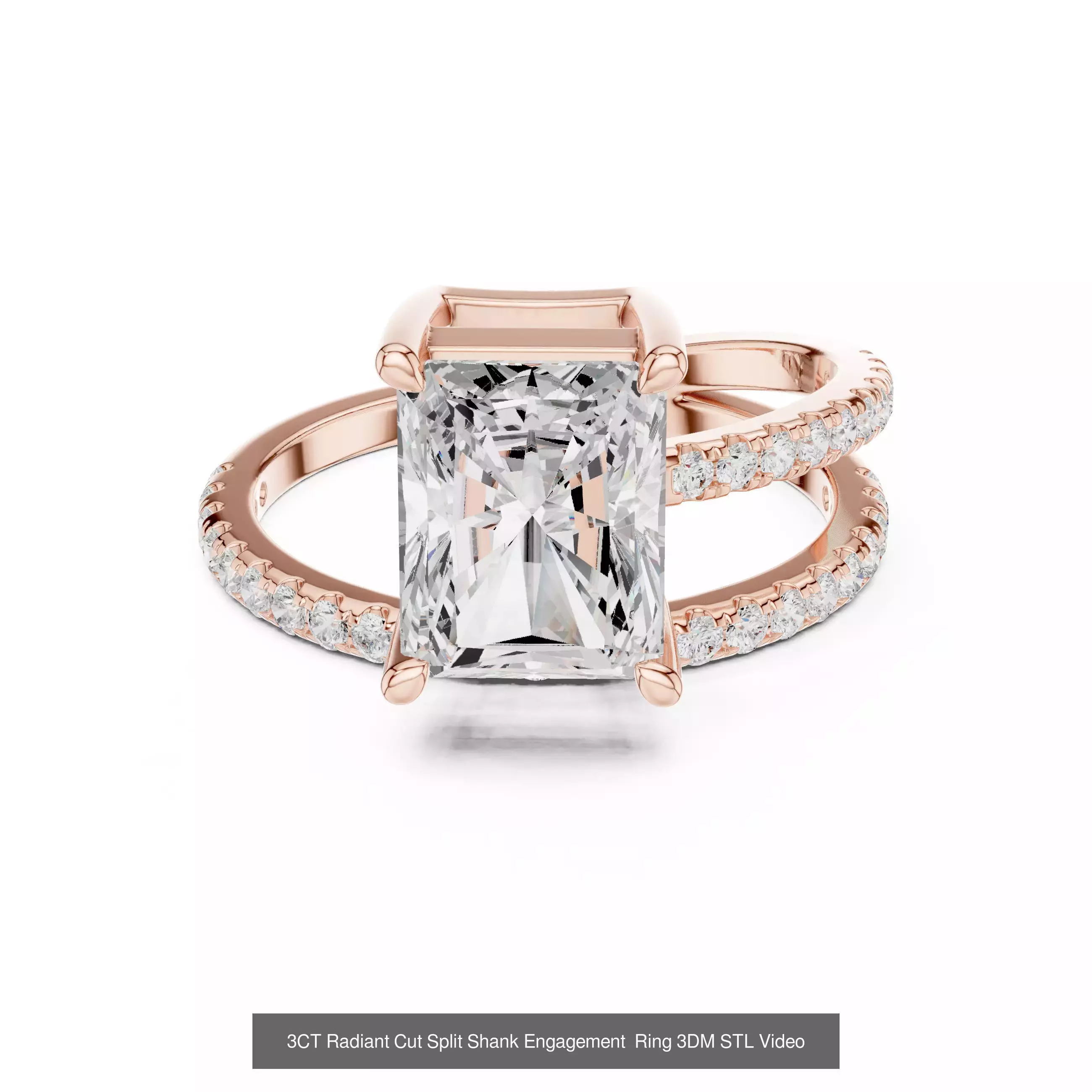 118 Radiant Diamond Rings 3DM STL OBJ FBX 3 Color Render Video 3D Model Collection_17