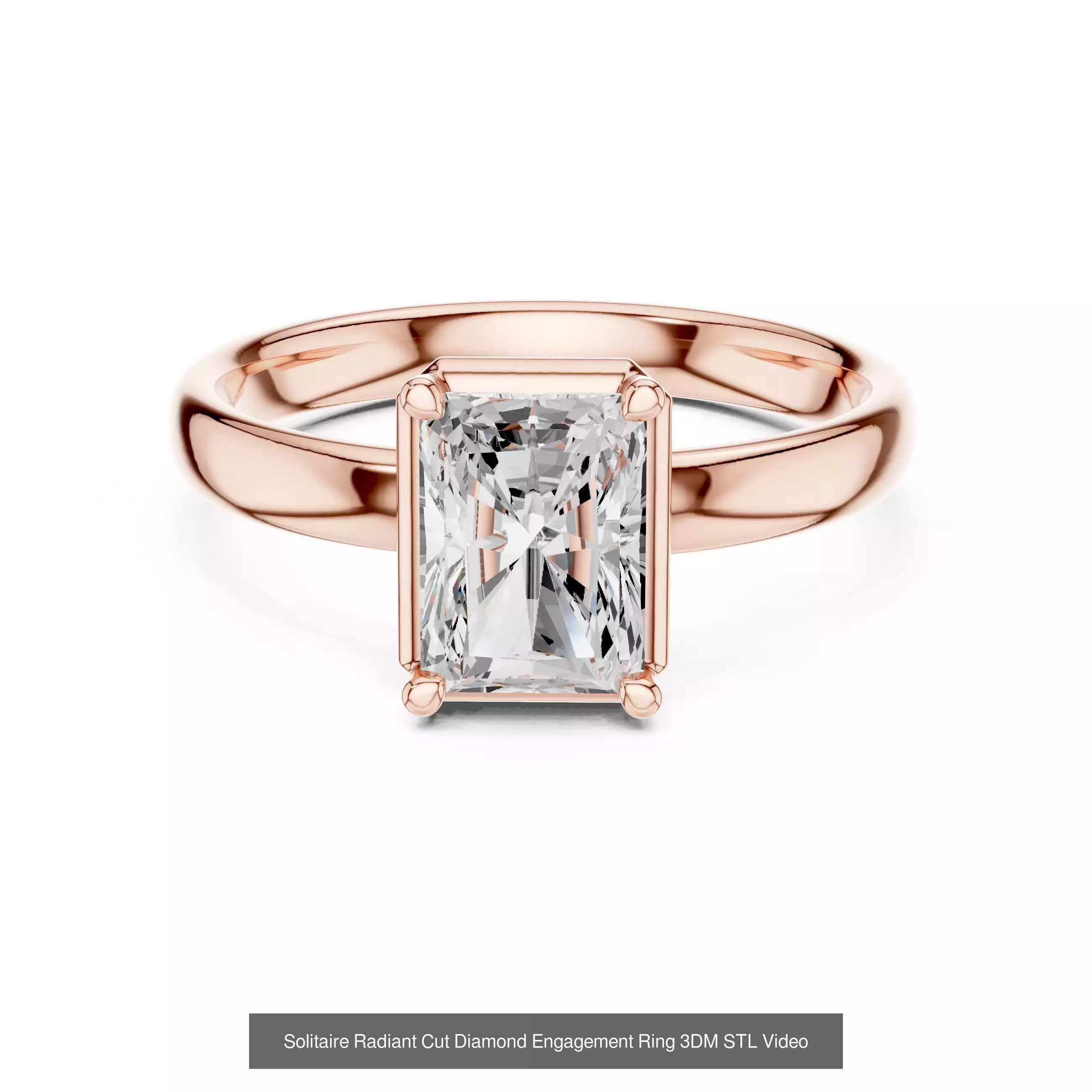 118 Radiant Diamond Rings 3DM STL OBJ FBX 3 Color Render Video 3D Model Collection_122