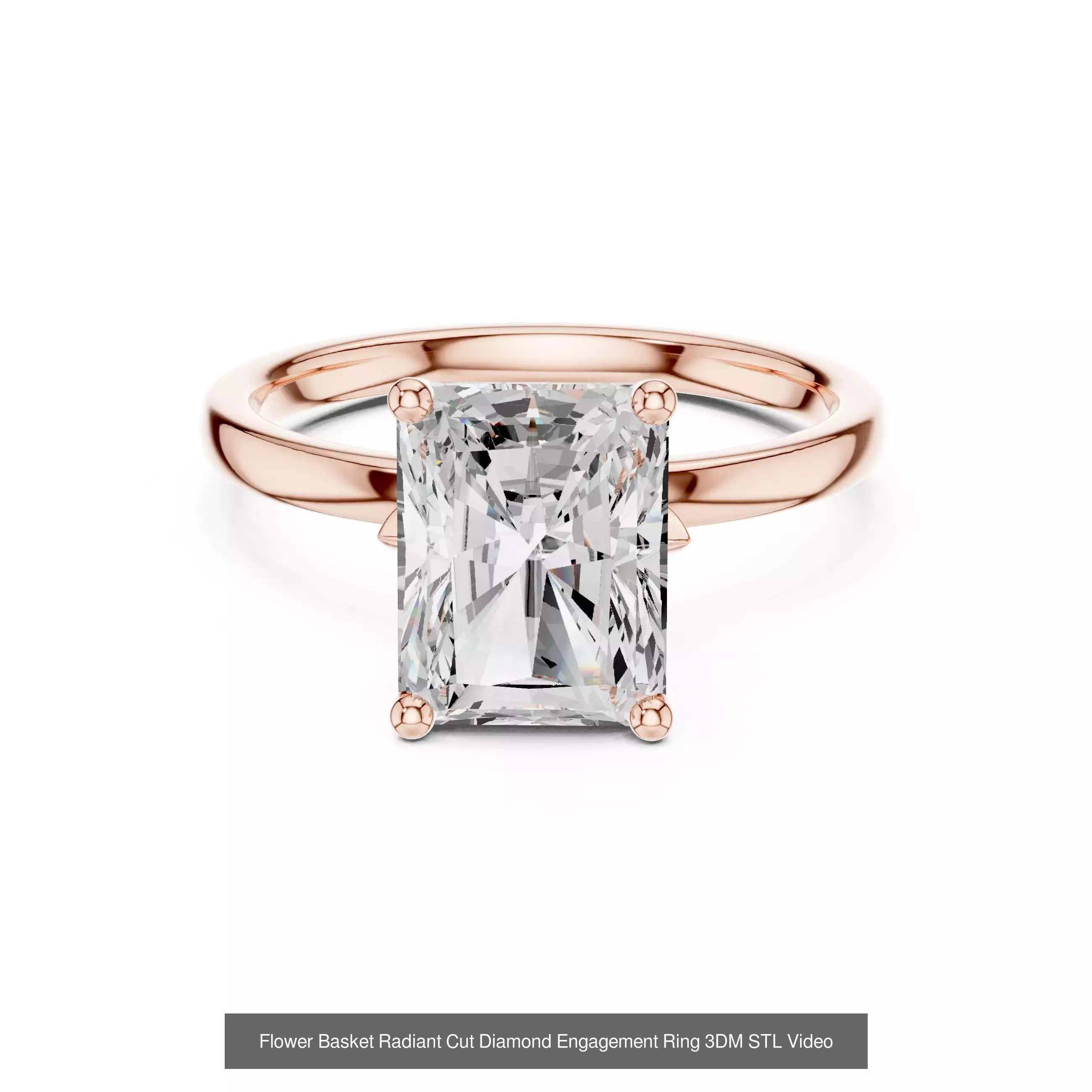 118 Radiant Diamond Rings 3DM STL OBJ FBX 3 Color Render Video 3D Model Collection_104