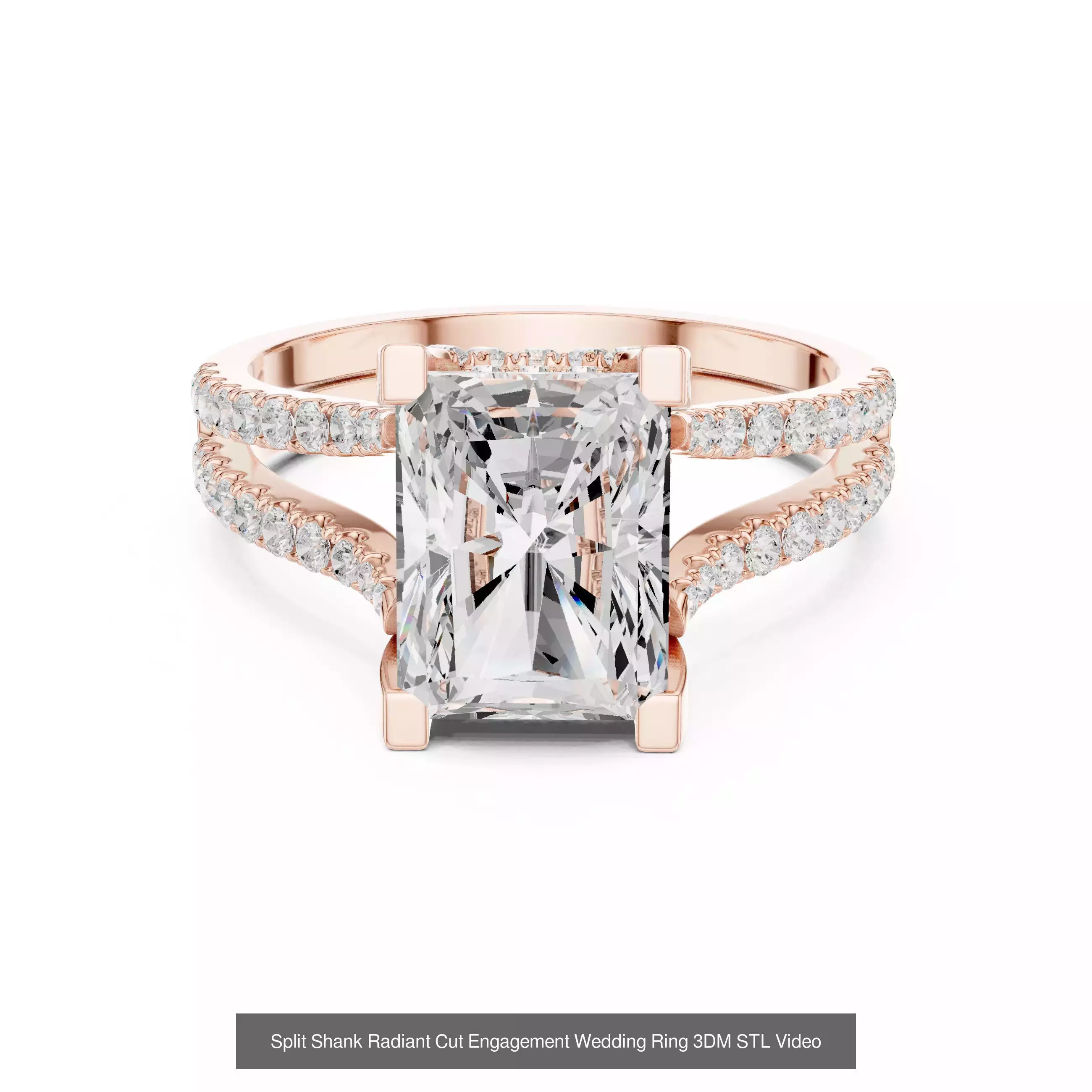 118 Radiant Diamond Rings 3DM STL OBJ FBX 3 Color Render Video 3D Model Collection_22