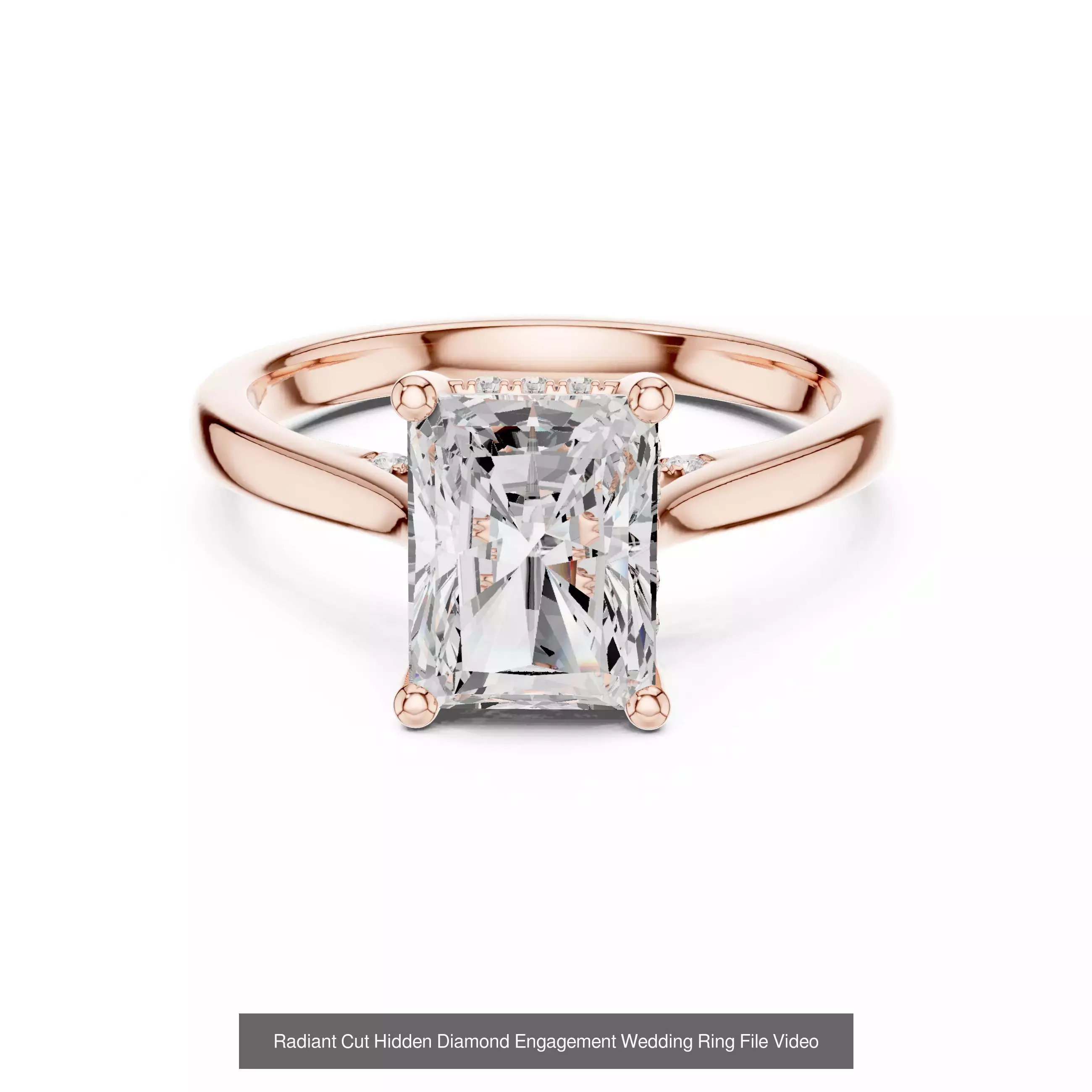 118 Radiant Diamond Rings 3DM STL OBJ FBX 3 Color Render Video 3D Model Collection_111