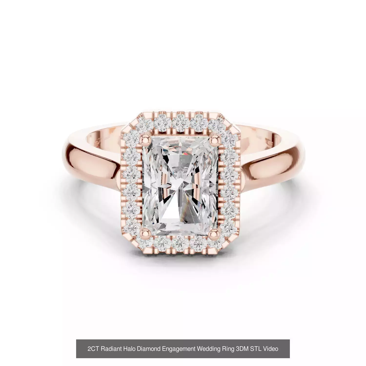 118 Radiant Diamond Rings 3DM STL OBJ FBX 3 Color Render Video 3D Model Collection_23