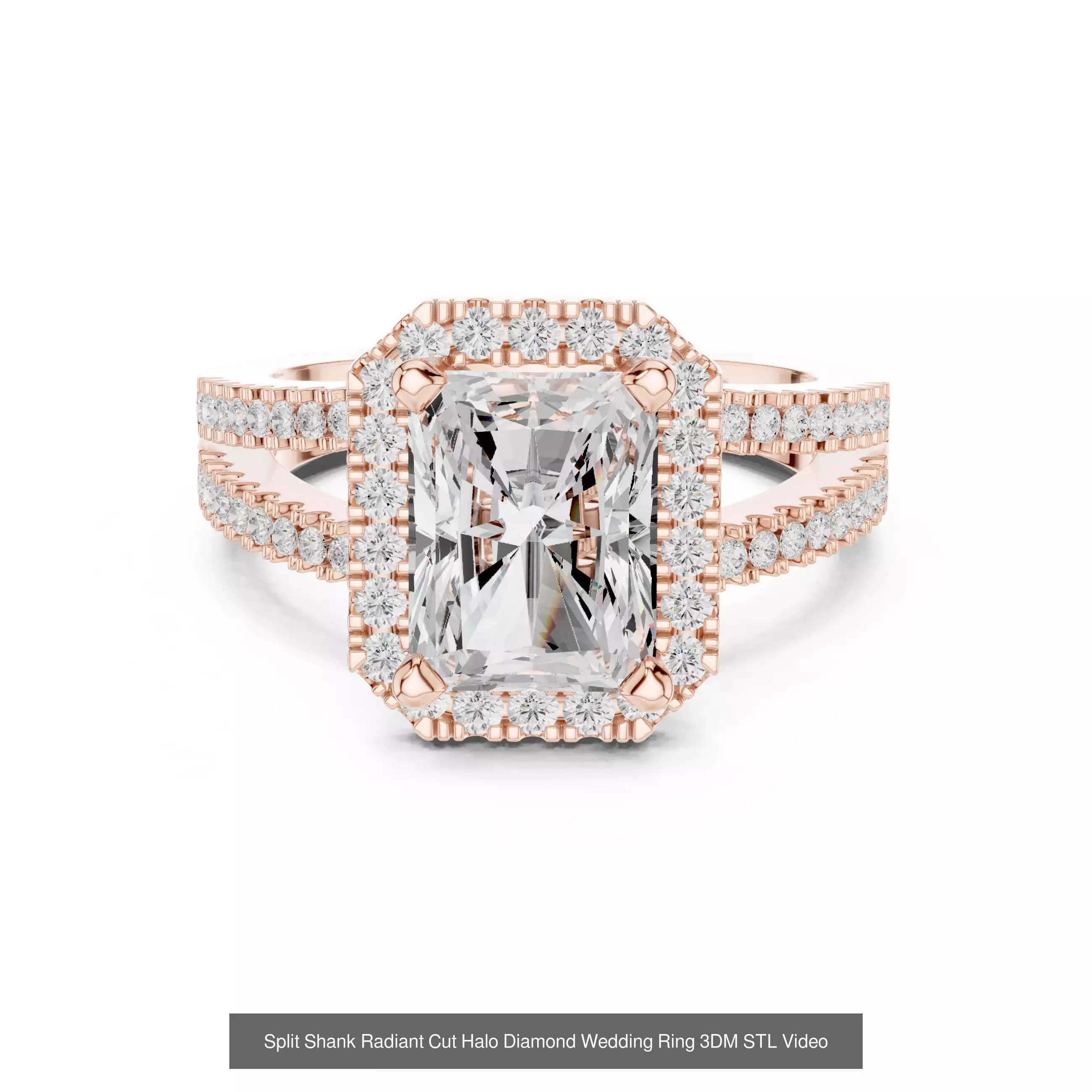 118 Radiant Diamond Rings 3DM STL OBJ FBX 3 Color Render Video 3D Model Collection_27