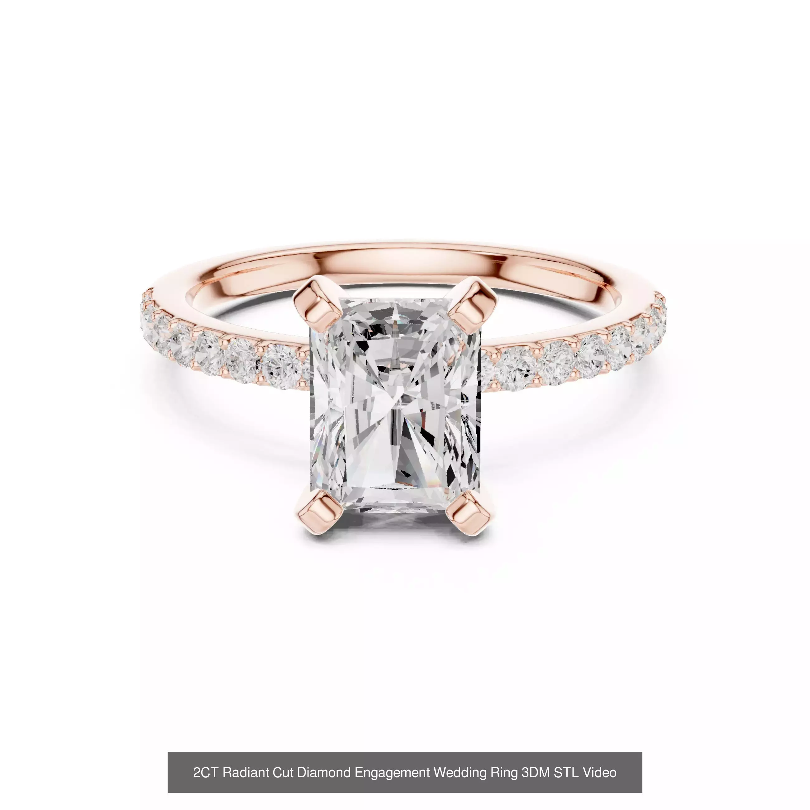 118 Radiant Diamond Rings 3DM STL OBJ FBX 3 Color Render Video 3D Model Collection_96