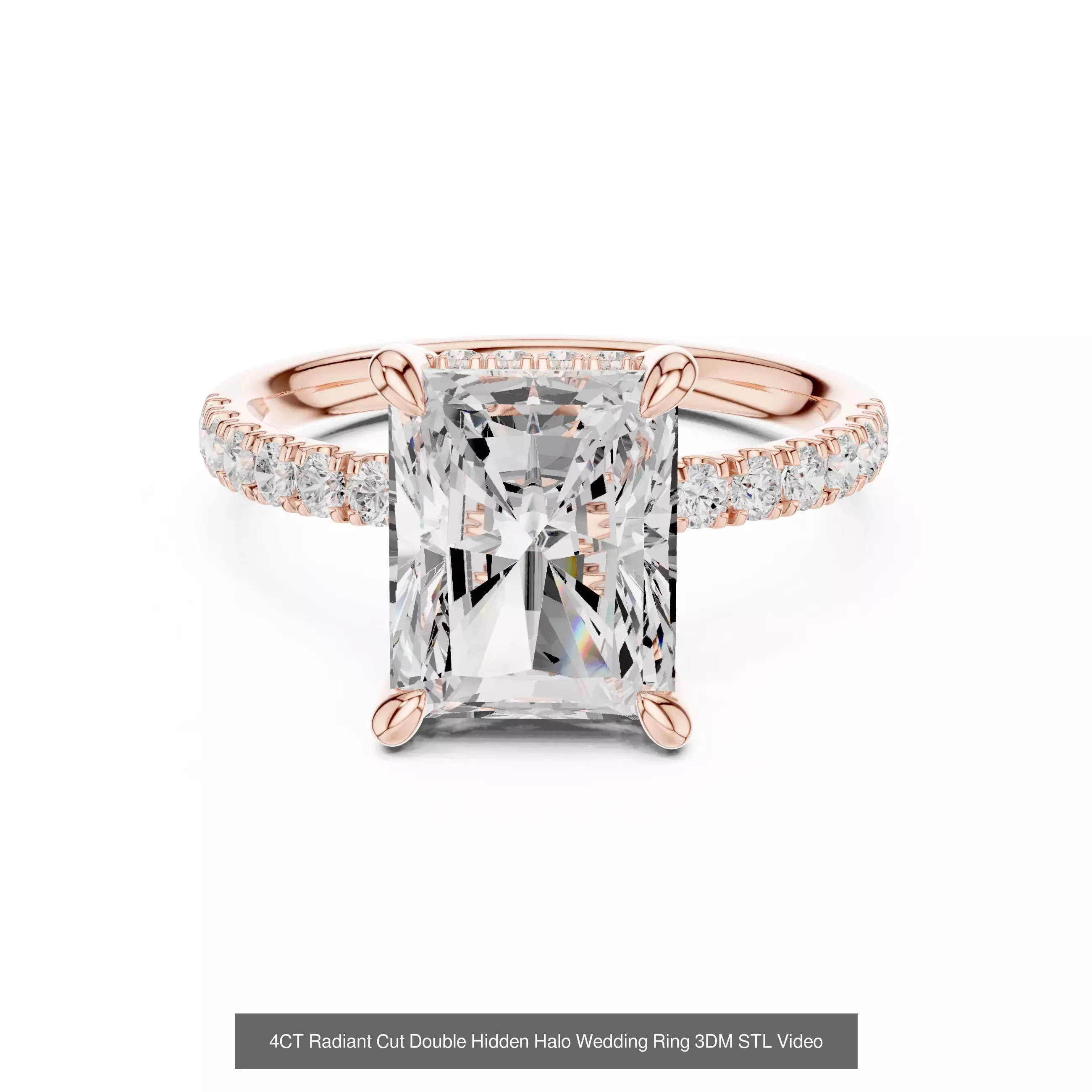 118 Radiant Diamond Rings 3DM STL OBJ FBX 3 Color Render Video 3D Model Collection_92