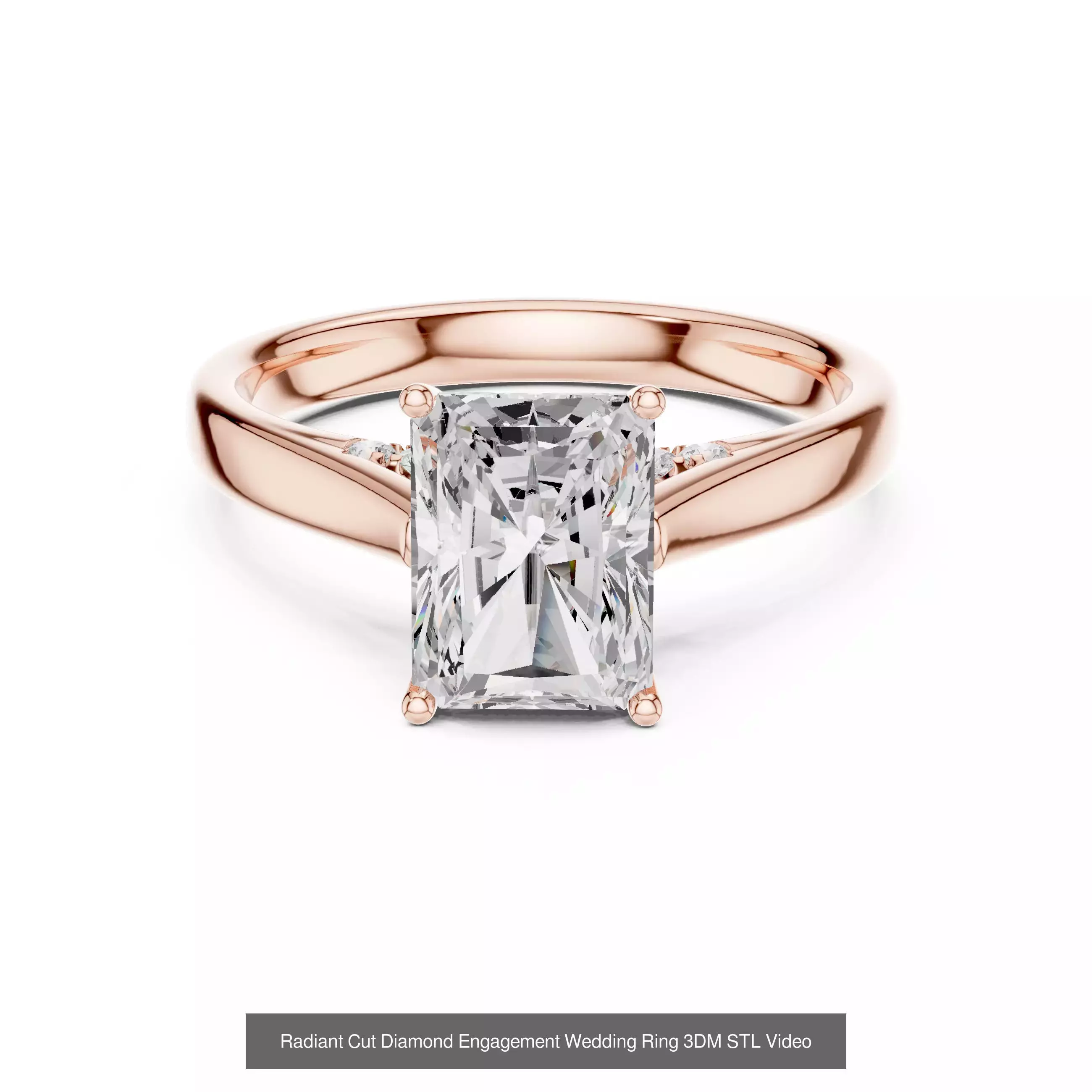 118 Radiant Diamond Rings 3DM STL OBJ FBX 3 Color Render Video 3D Model Collection_126