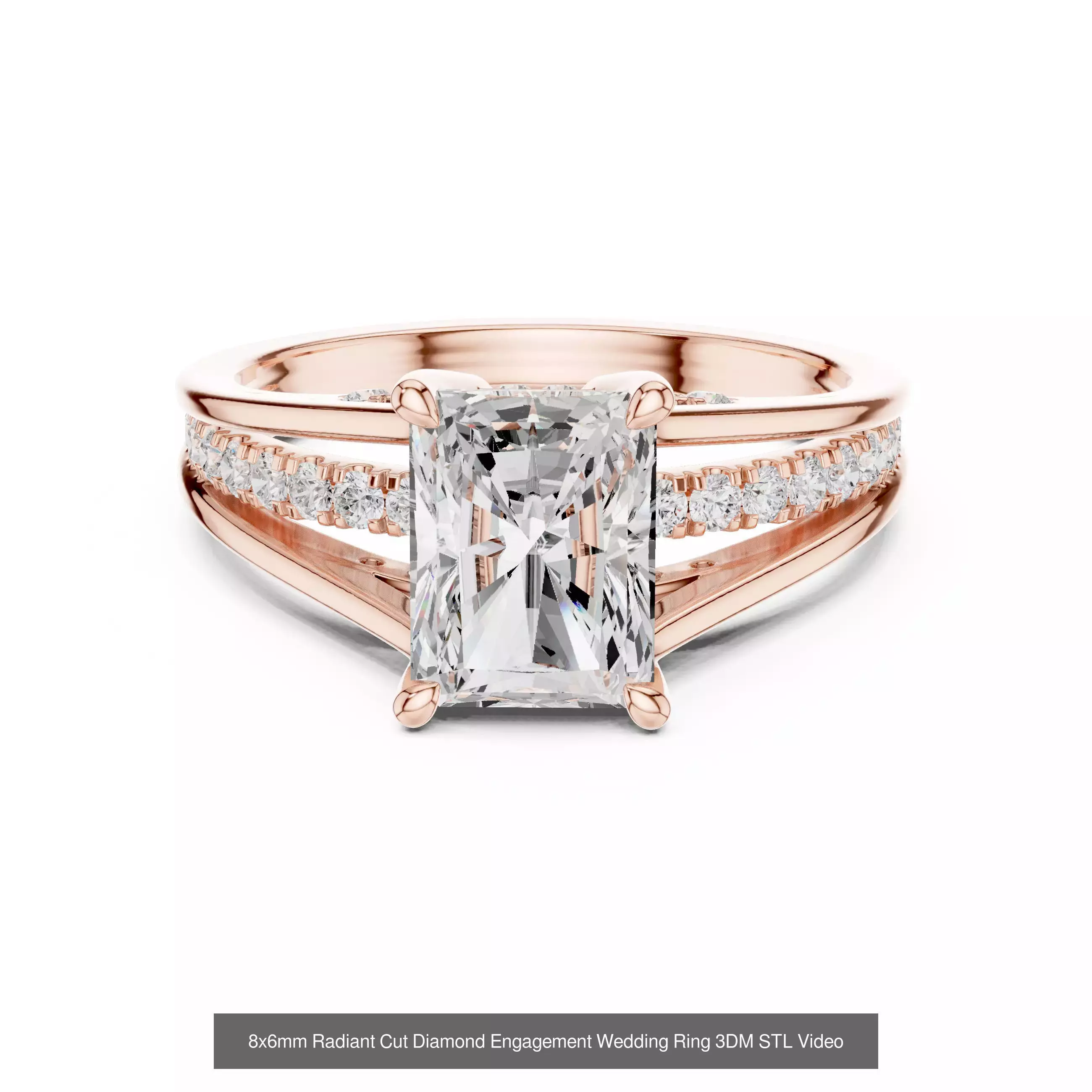 118 Radiant Diamond Rings 3DM STL OBJ FBX 3 Color Render Video 3D Model Collection_112