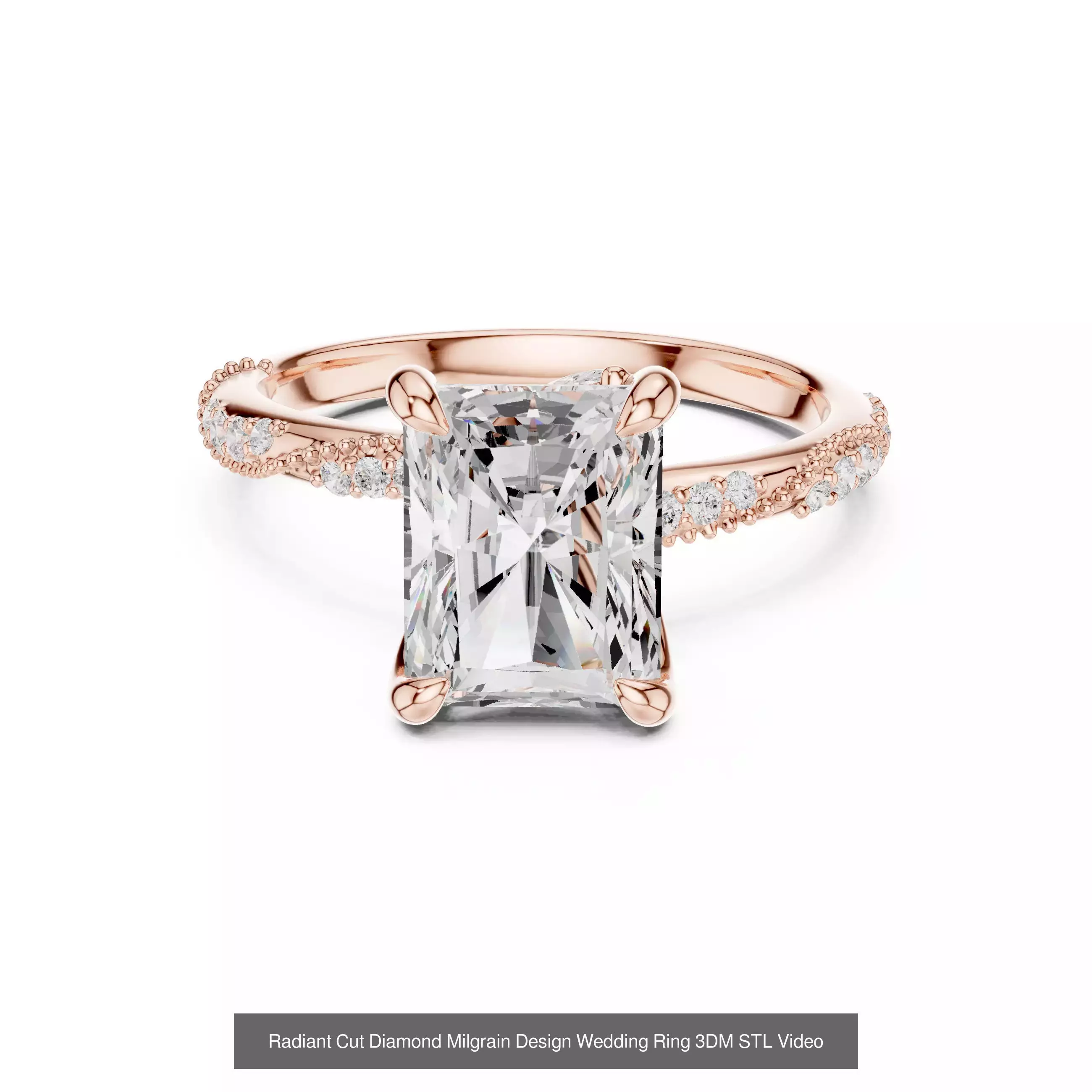 118 Radiant Diamond Rings 3DM STL OBJ FBX 3 Color Render Video 3D Model Collection_108