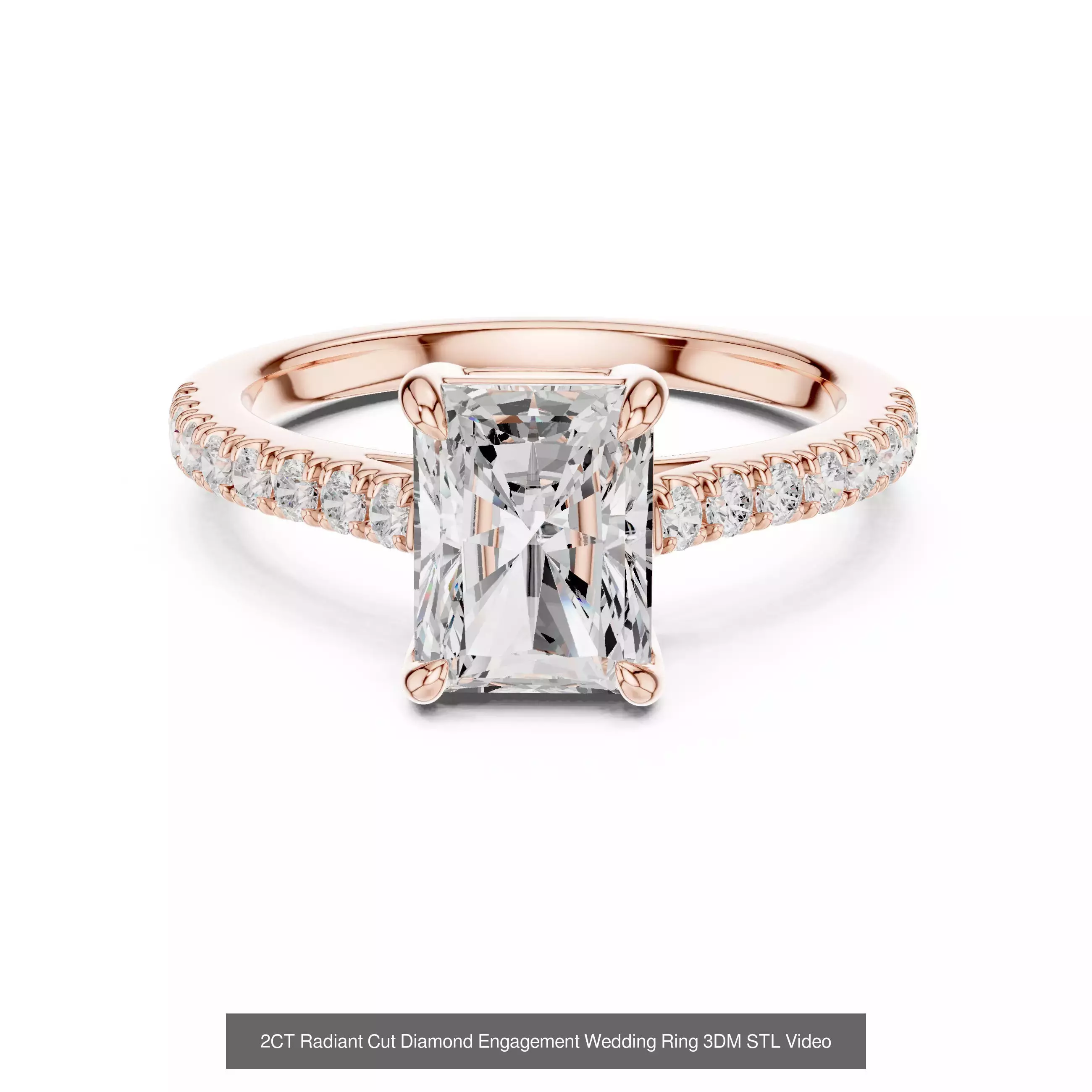 118 Radiant Diamond Rings 3DM STL OBJ FBX 3 Color Render Video 3D Model Collection_56