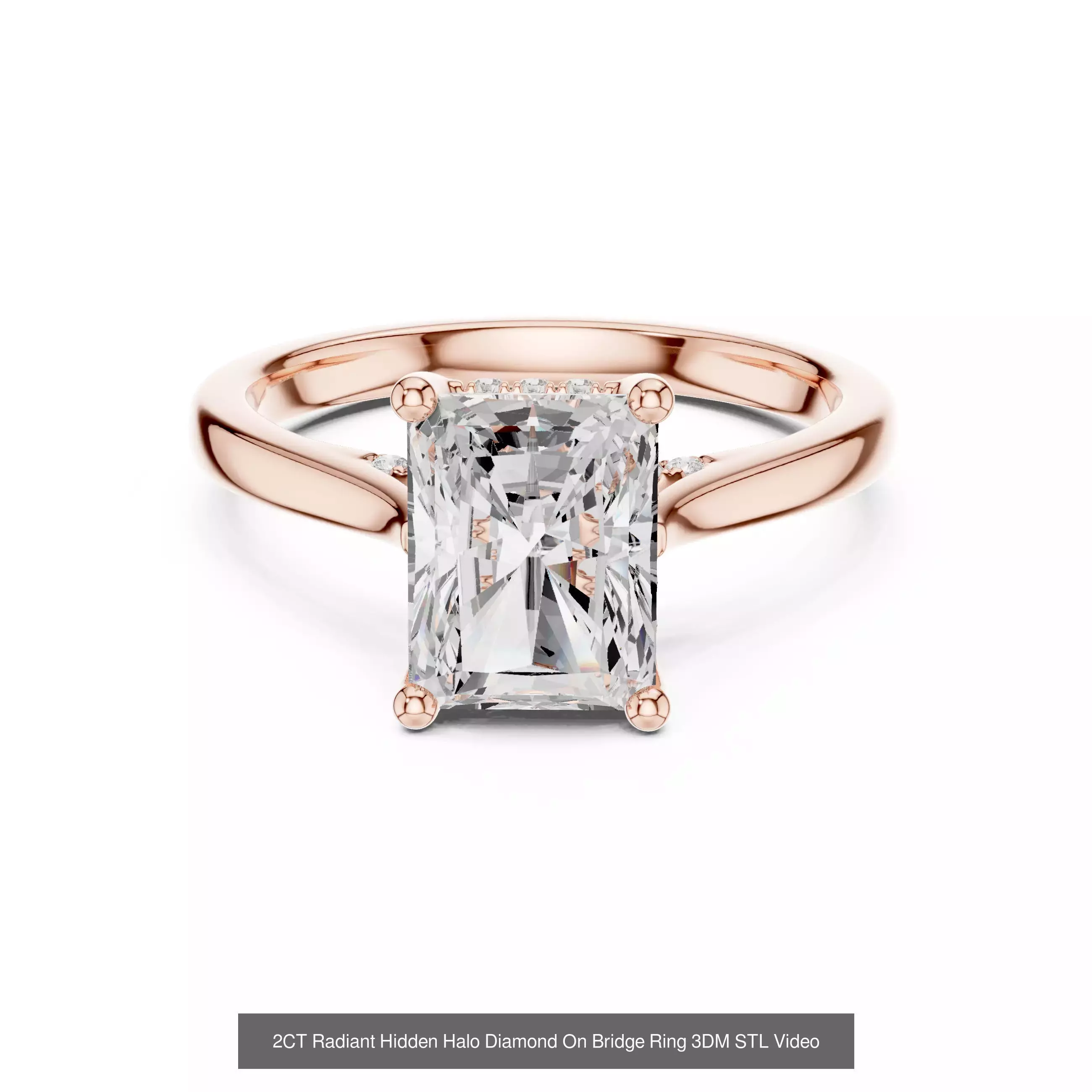 118 Radiant Diamond Rings 3DM STL OBJ FBX 3 Color Render Video 3D Model Collection_80