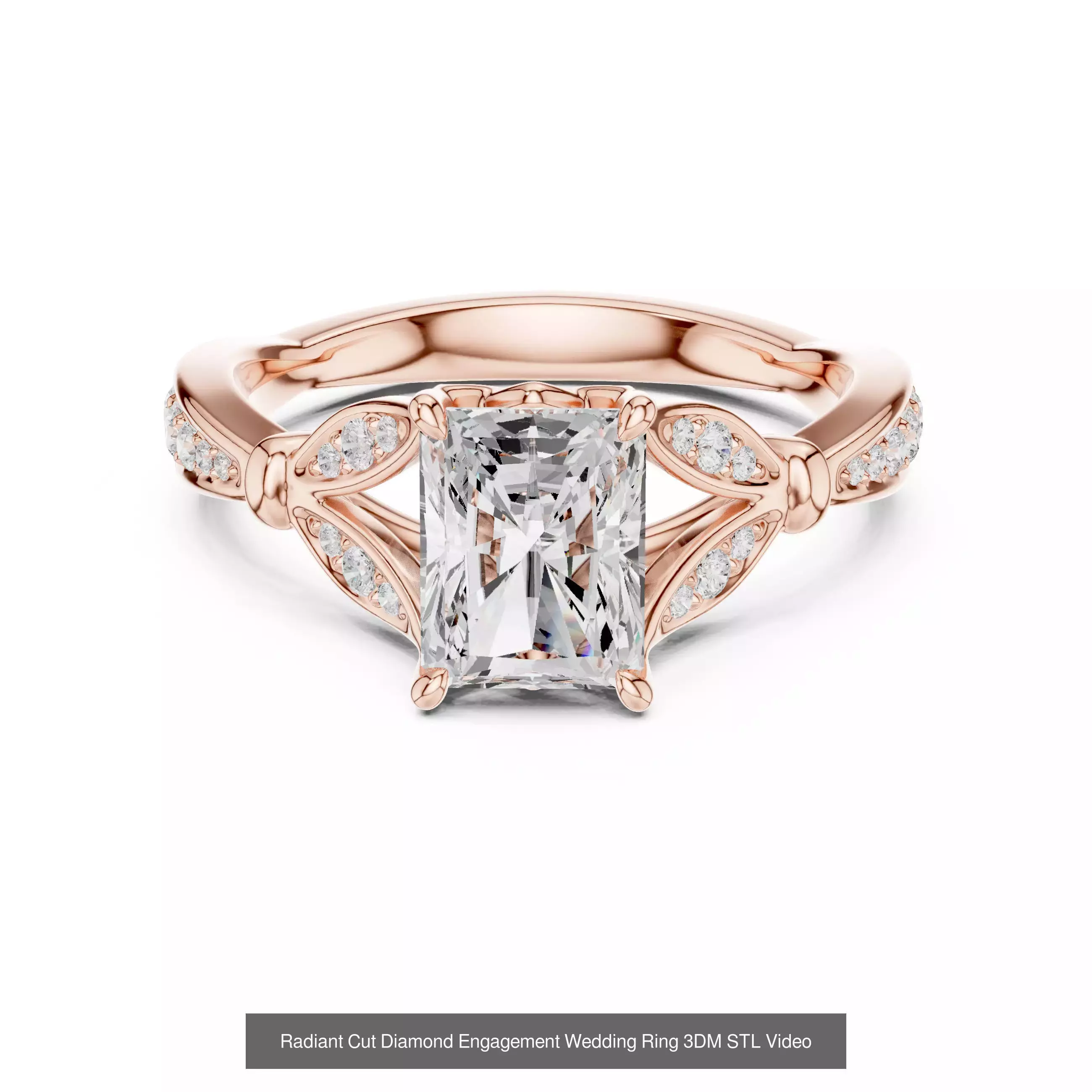 118 Radiant Diamond Rings 3DM STL OBJ FBX 3 Color Render Video 3D Model Collection_83