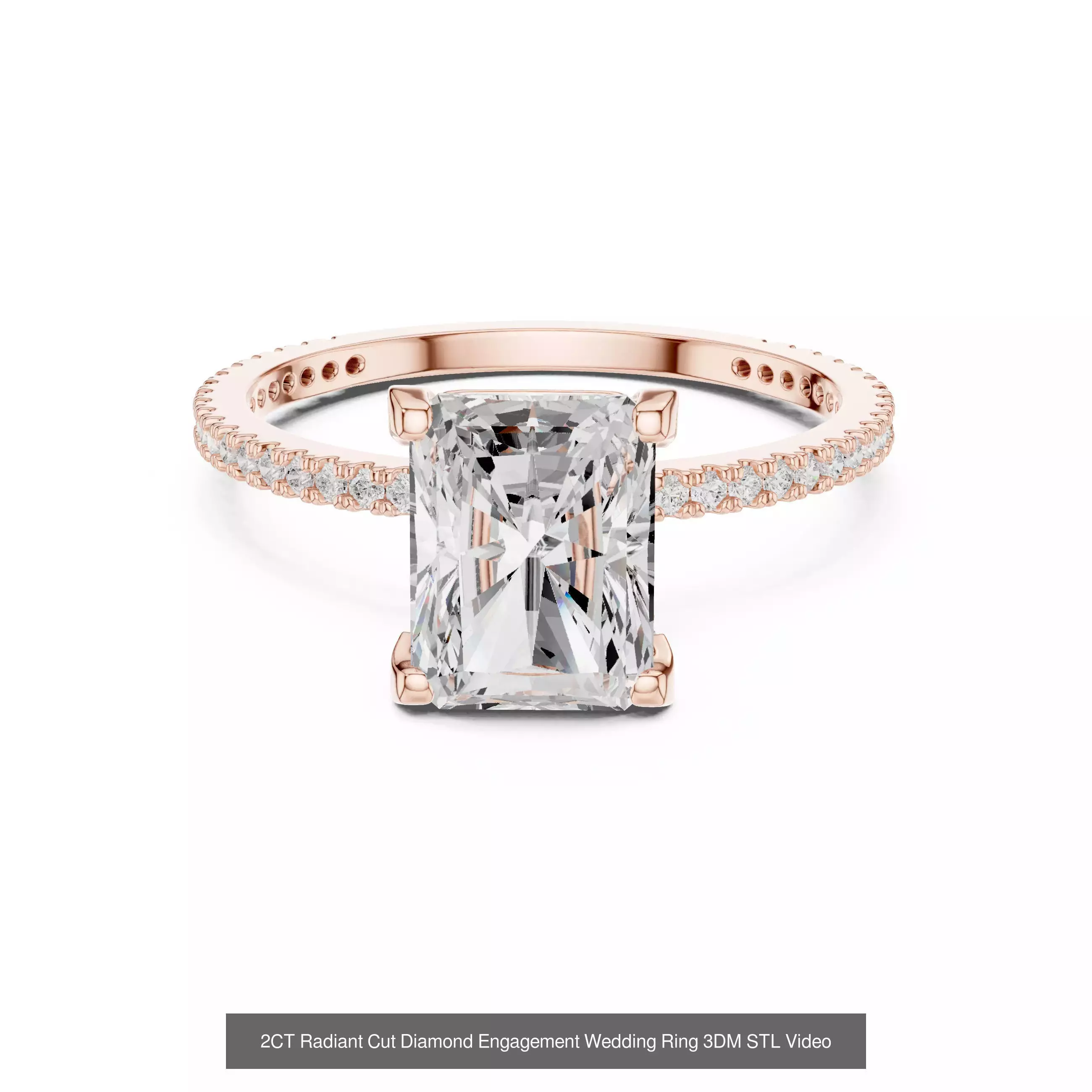 118 Radiant Diamond Rings 3DM STL OBJ FBX 3 Color Render Video 3D Model Collection_15