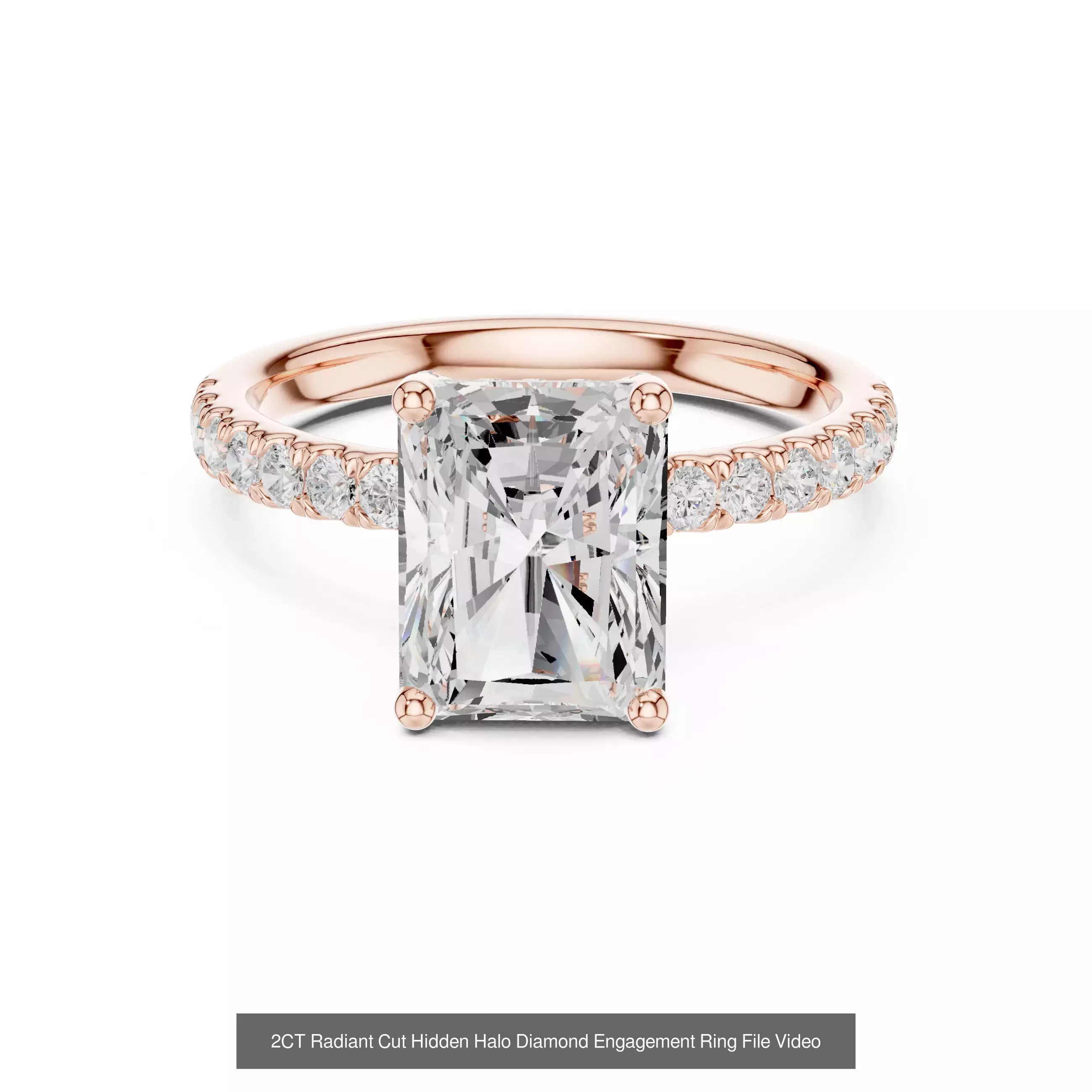 118 Radiant Diamond Rings 3DM STL OBJ FBX 3 Color Render Video 3D Model Collection_102