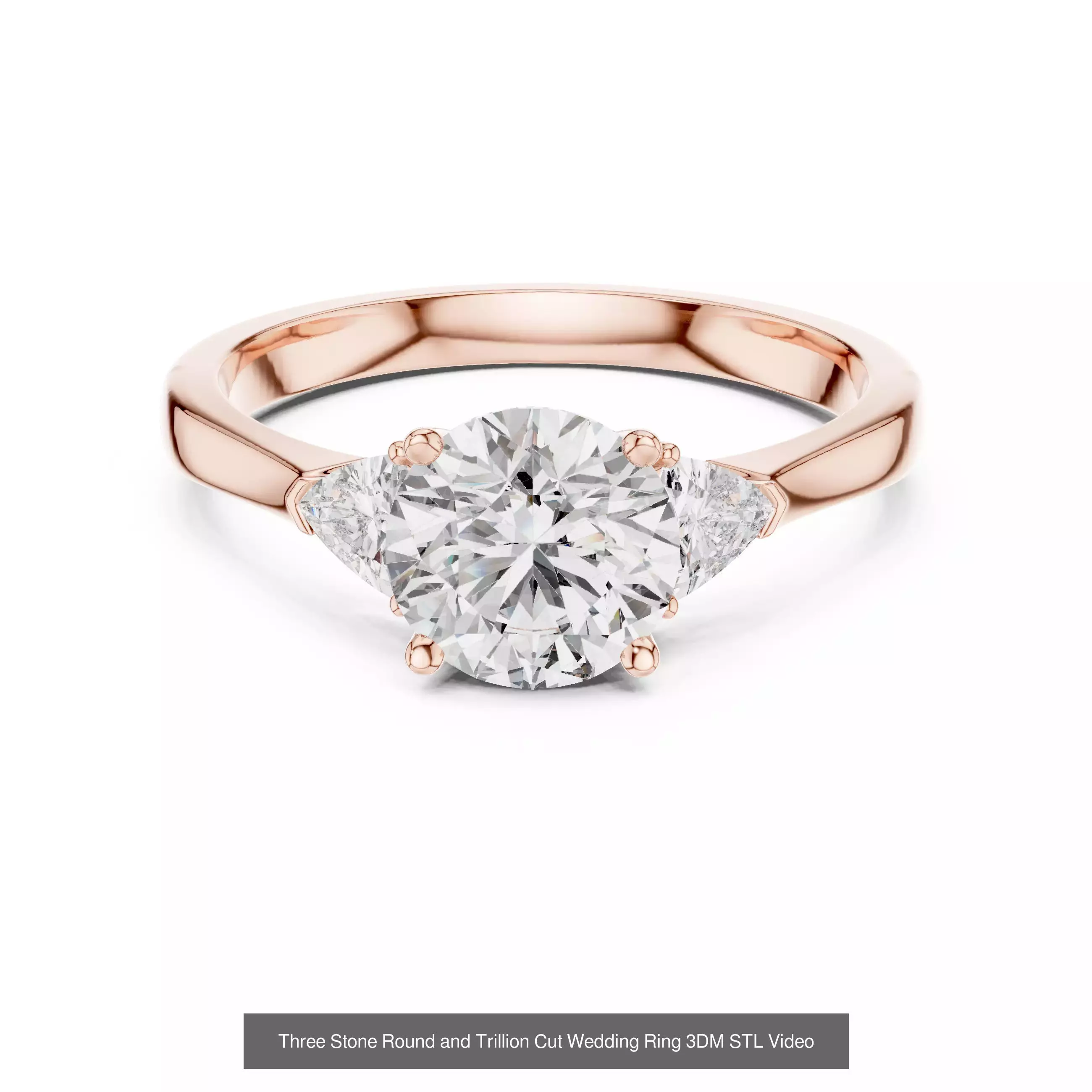 64 Trillion Diamond Ring 3DM STL OBJ FBX 3 Color Render Video 3D Model Collection_25