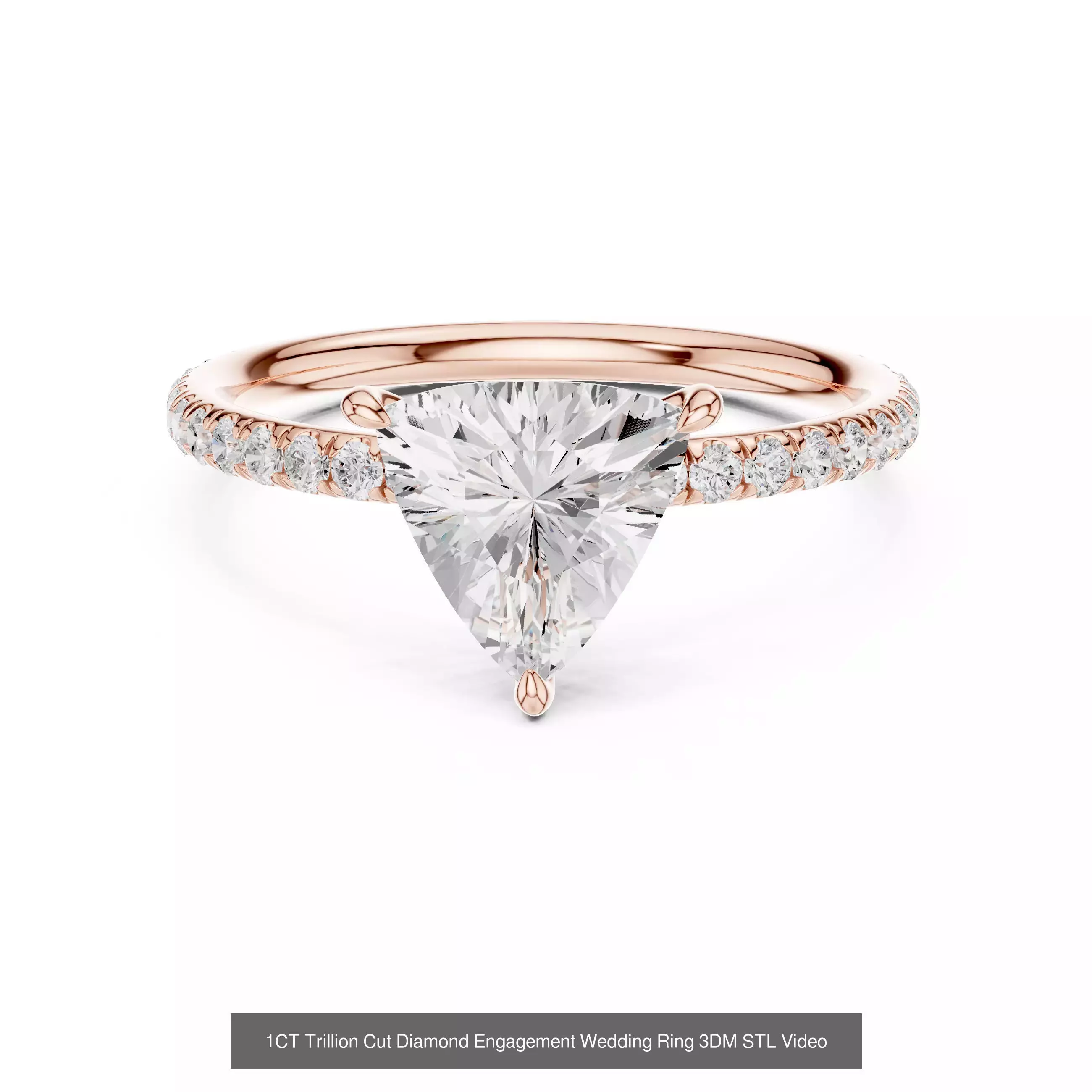 64 Trillion Diamond Ring 3DM STL OBJ FBX 3 Color Render Video 3D Model Collection_70