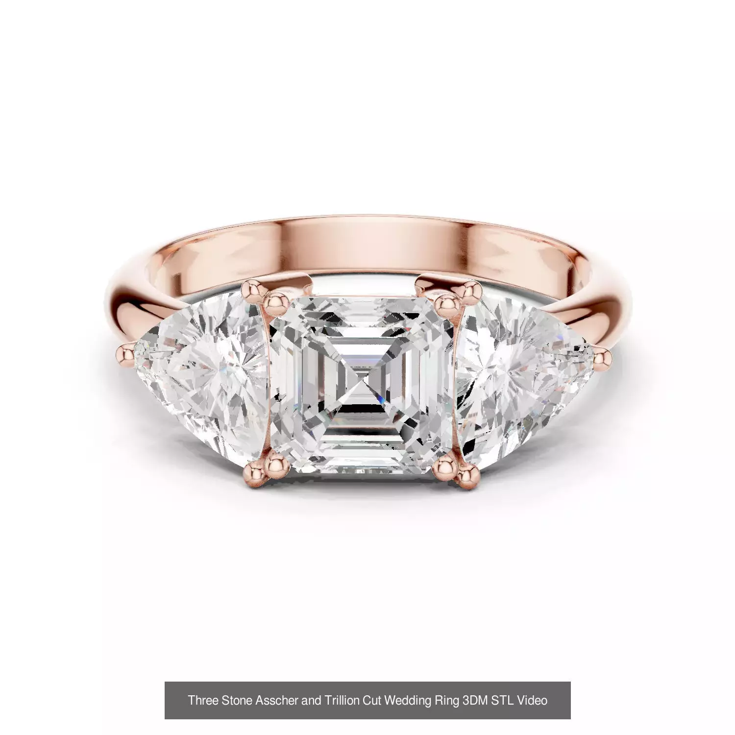 64 Trillion Diamond Ring 3DM STL OBJ FBX 3 Color Render Video 3D Model Collection_15