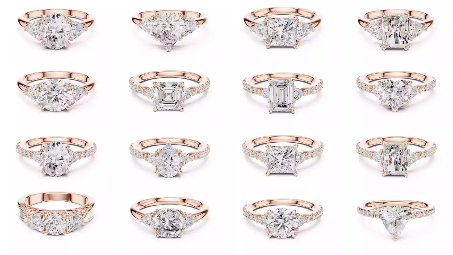 64 Trillion Diamond Ring 3DM STL OBJ FBX 3 Color Render Video 3D Model Collection_2