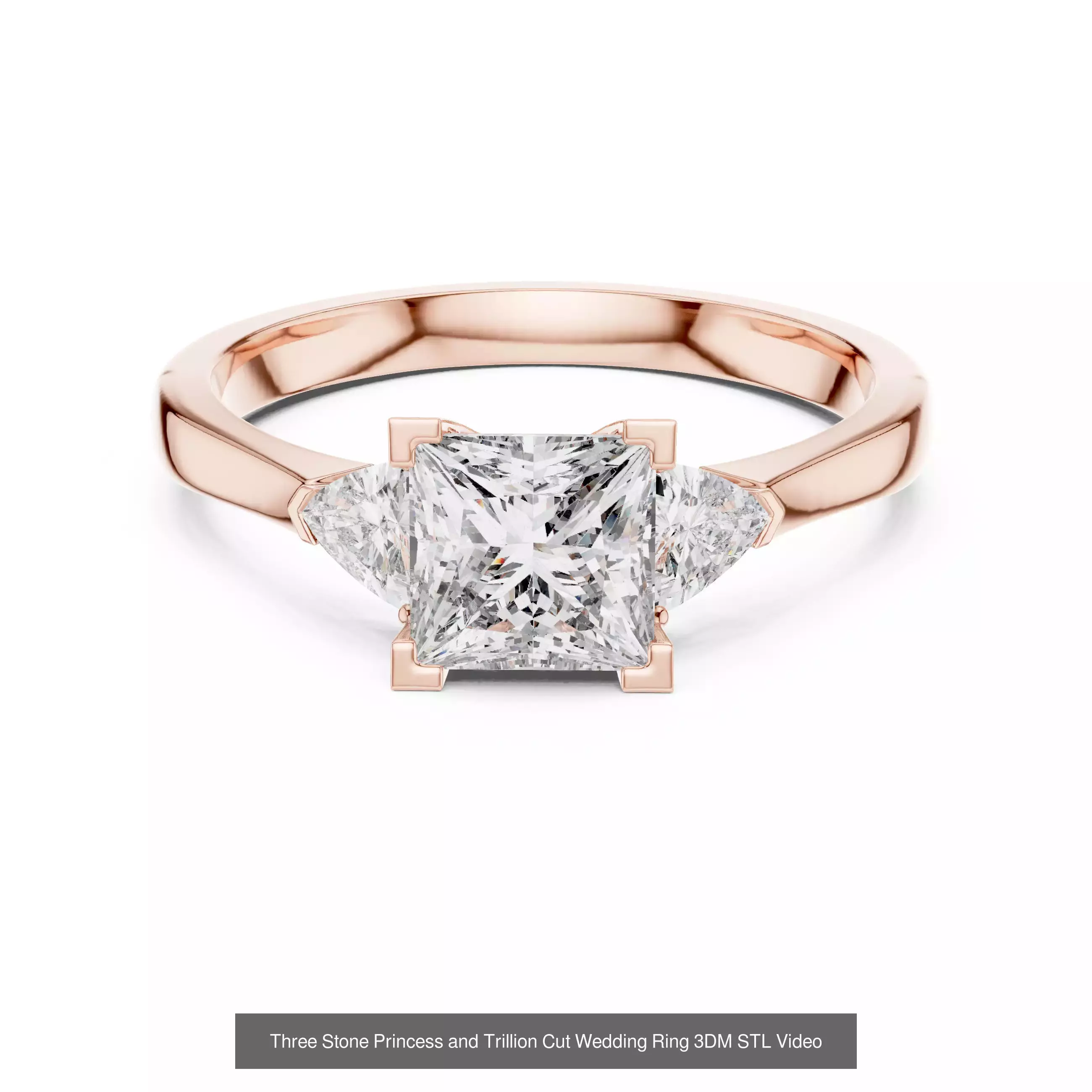 64 Trillion Diamond Ring 3DM STL OBJ FBX 3 Color Render Video 3D Model Collection_24