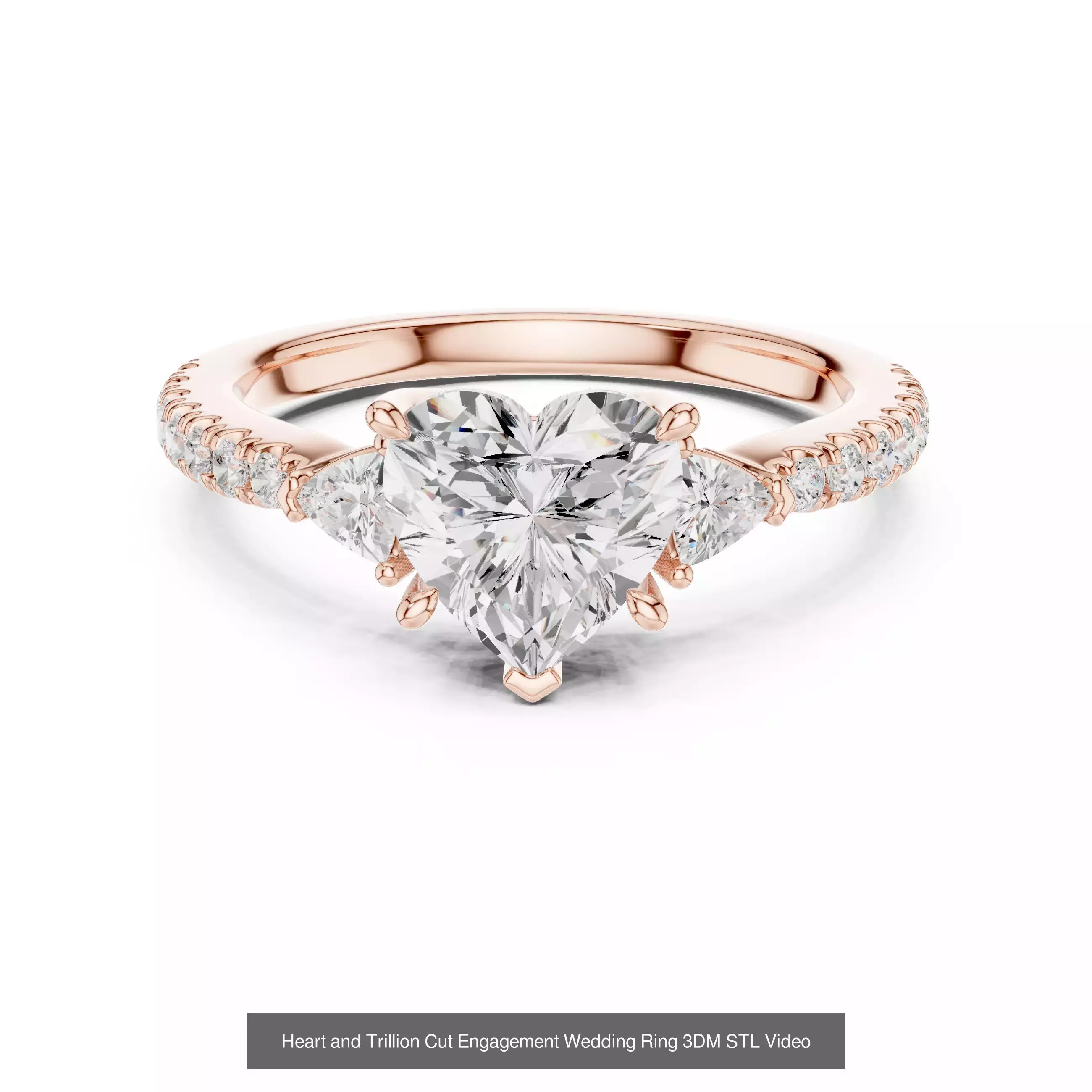 64 Trillion Diamond Ring 3DM STL OBJ FBX 3 Color Render Video 3D Model Collection_36