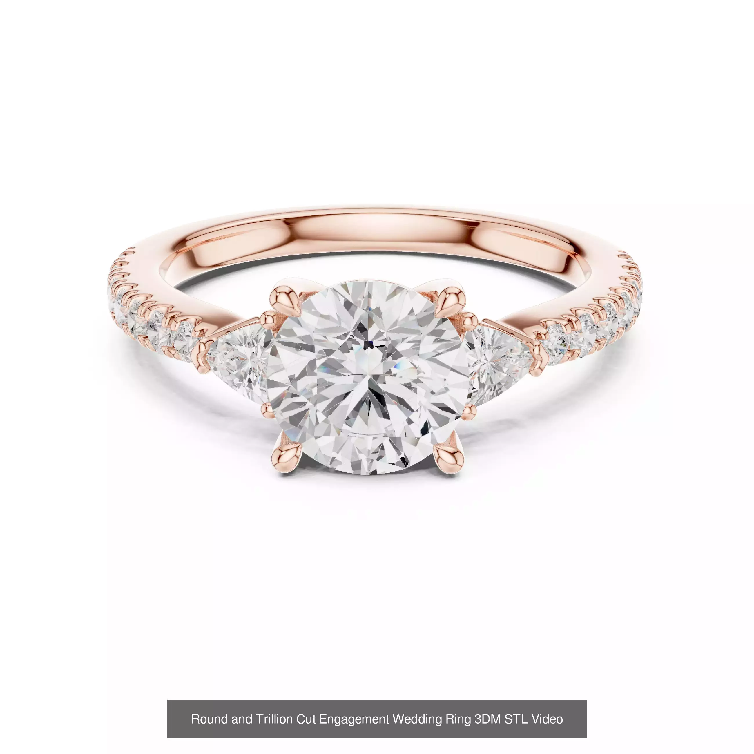 64 Trillion Diamond Ring 3DM STL OBJ FBX 3 Color Render Video 3D Model Collection_41