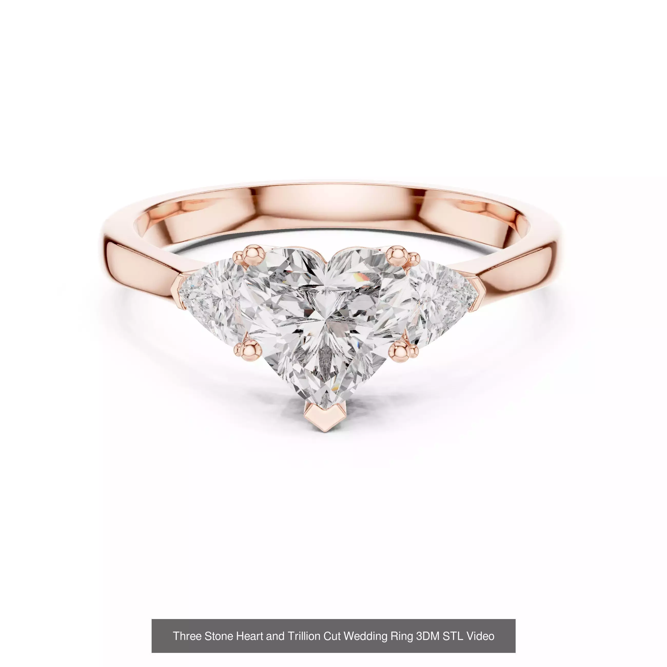 64 Trillion Diamond Ring 3DM STL OBJ FBX 3 Color Render Video 3D Model Collection_26