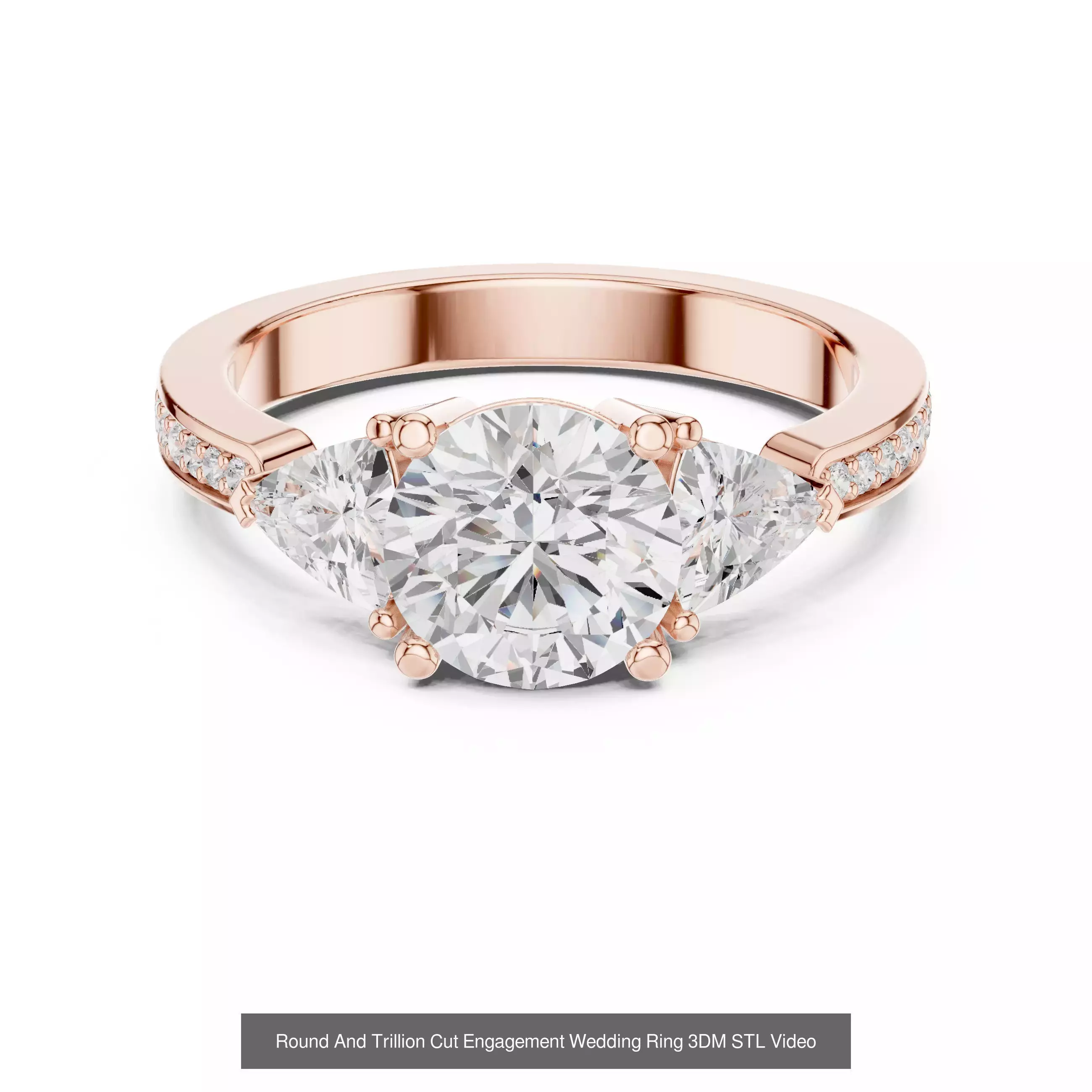 64 Trillion Diamond Ring 3DM STL OBJ FBX 3 Color Render Video 3D Model Collection_30