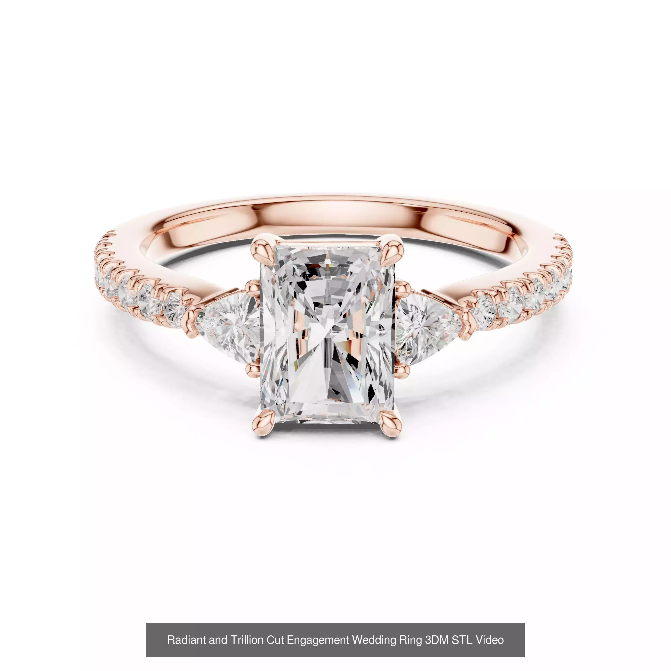 64 Trillion Diamond Ring 3DM STL OBJ FBX 3 Color Render Video 3D Model Collection_40