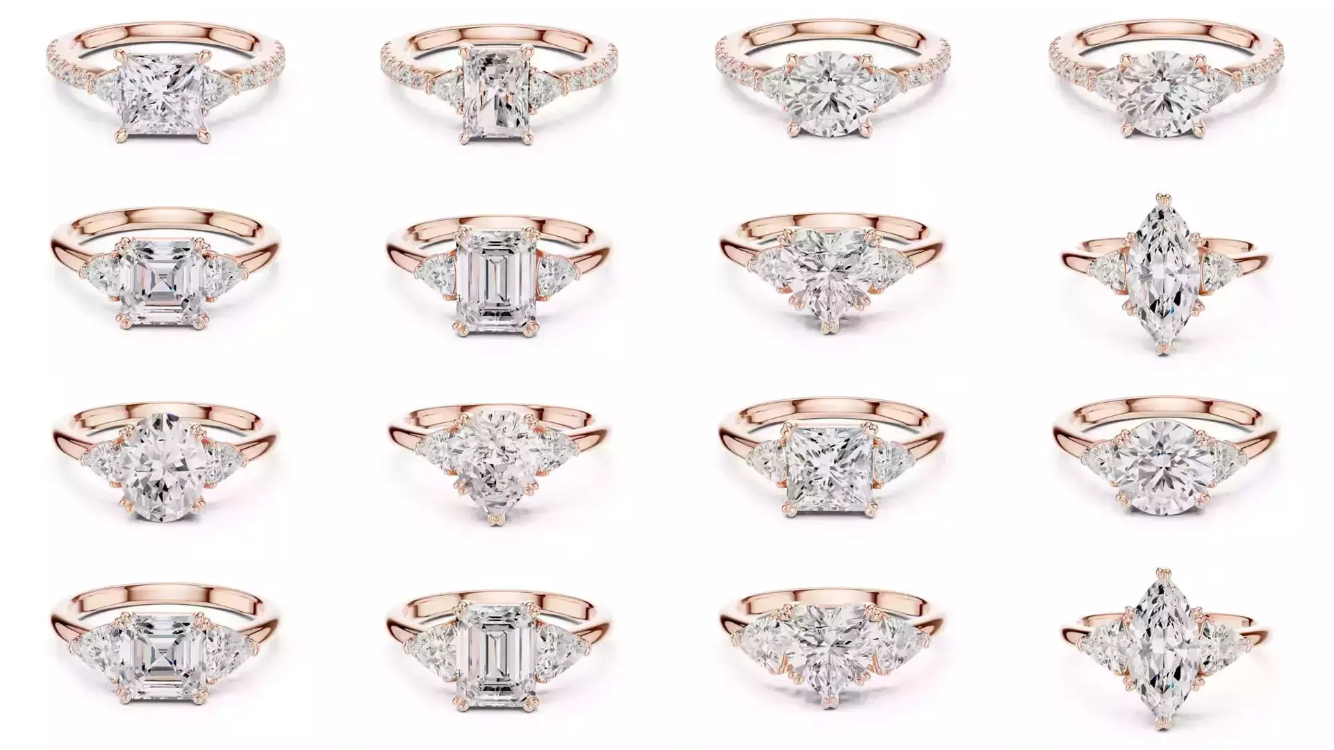 64 Trillion Diamond Ring 3DM STL OBJ FBX 3 Color Render Video 3D Model Collection_0